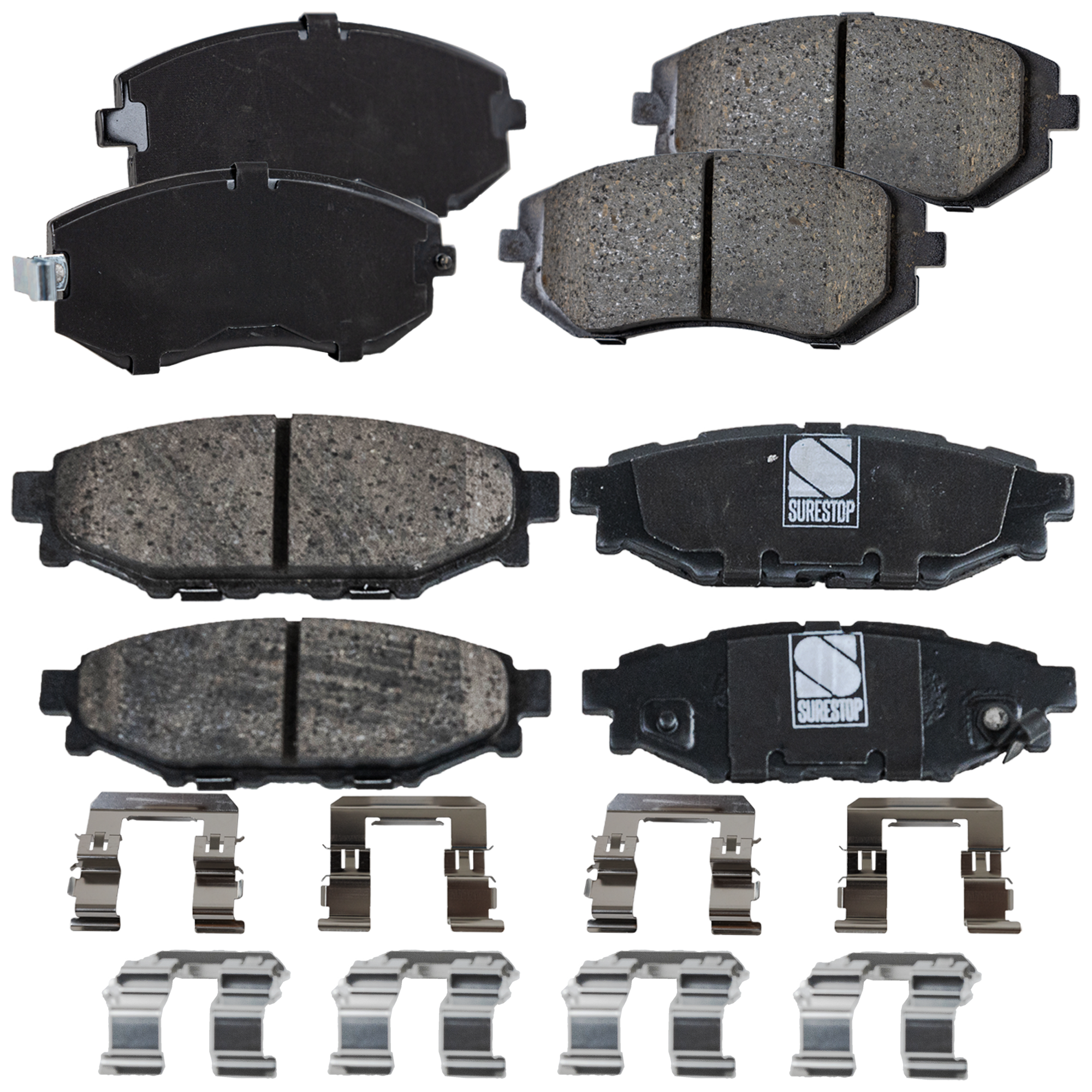 AM LEGACY 05-10 OUTBACK 05-12 FRONT AND REAR BRAKE PAD SET 4 Wheel Set SKU SET JSSCP929-4 OEM 26296AE160-26296FE020-26296FE0