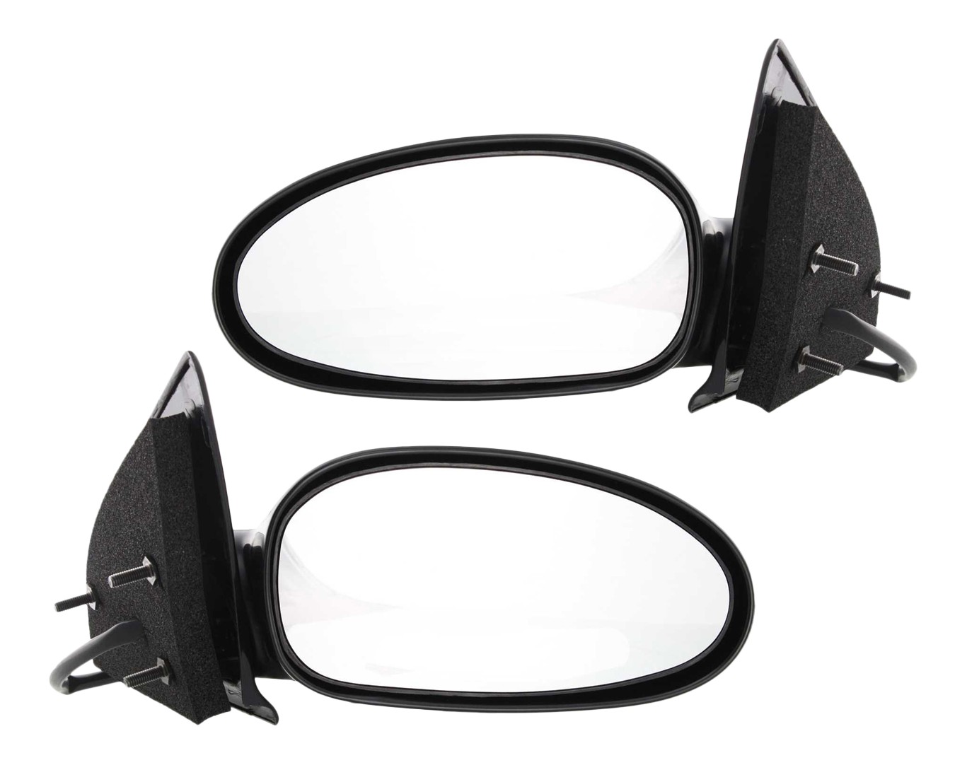 AM SATURN S SERIES 97-02 MIRROR RH AND LH Power Non Folding Non Heated Paintable Coupe SKU SET JST14ER Partslink GM1320200 GM1321200 OEM 21097597-21112690