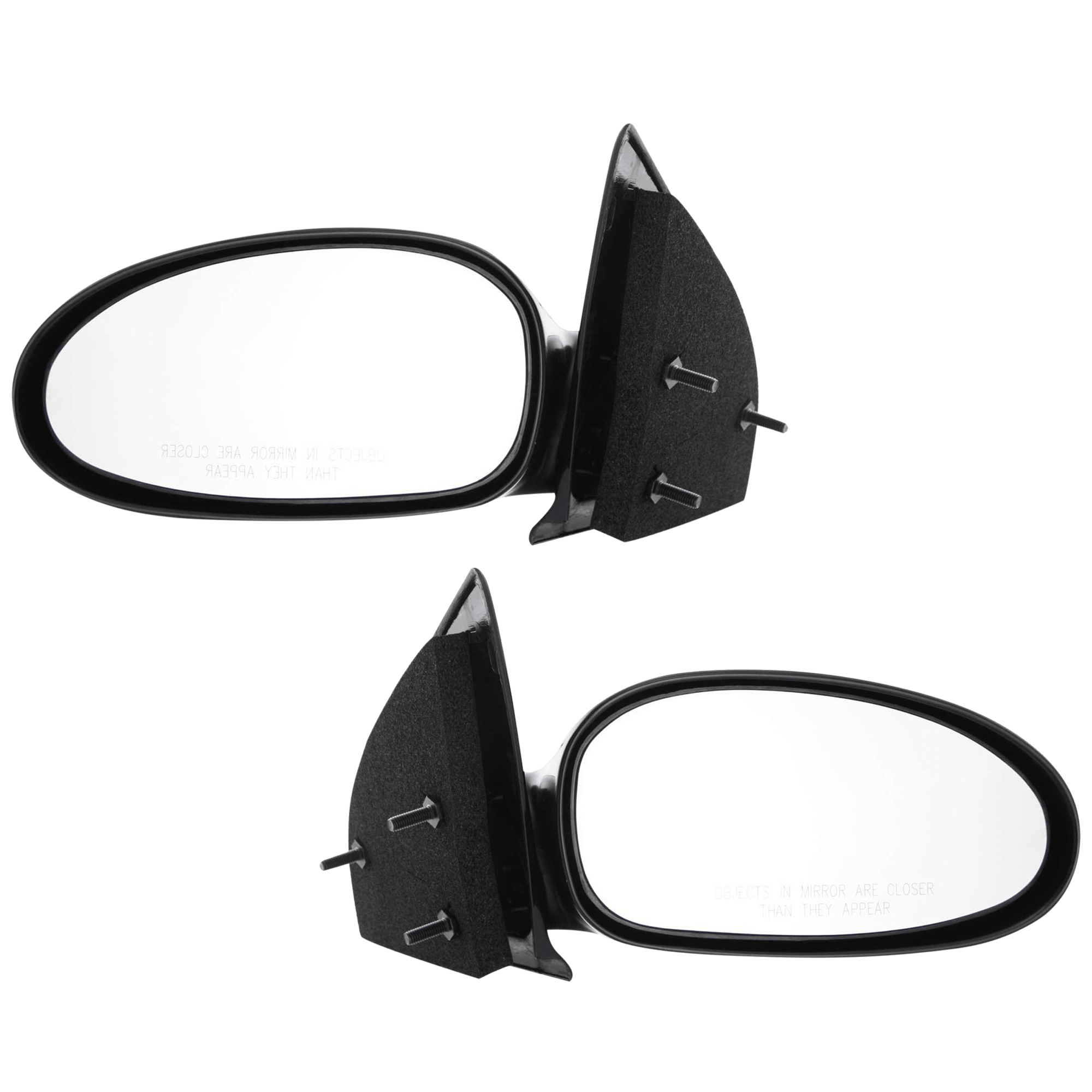 AM SATURN S SERIES 97-02 MIRROR RH AND LH Manual Adjust Non Heated Non Folding Paintable Coupe SKU SET JST14R Partslink GM1320186 GM1321186 OEM 21097596-21112674
