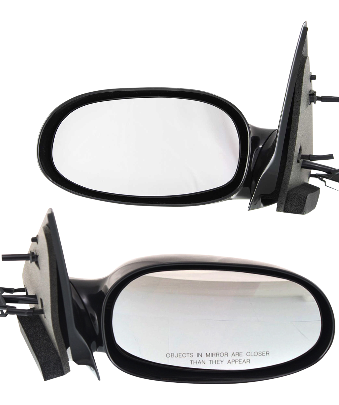 AM SATURN L SERIES 00-05 MIRROR RH AND LH Manual Adjust Non Folding Non Heated Paintable SKU SET JST16R Partslink GM1320236 GM1321236 OEM 21019866-21019867