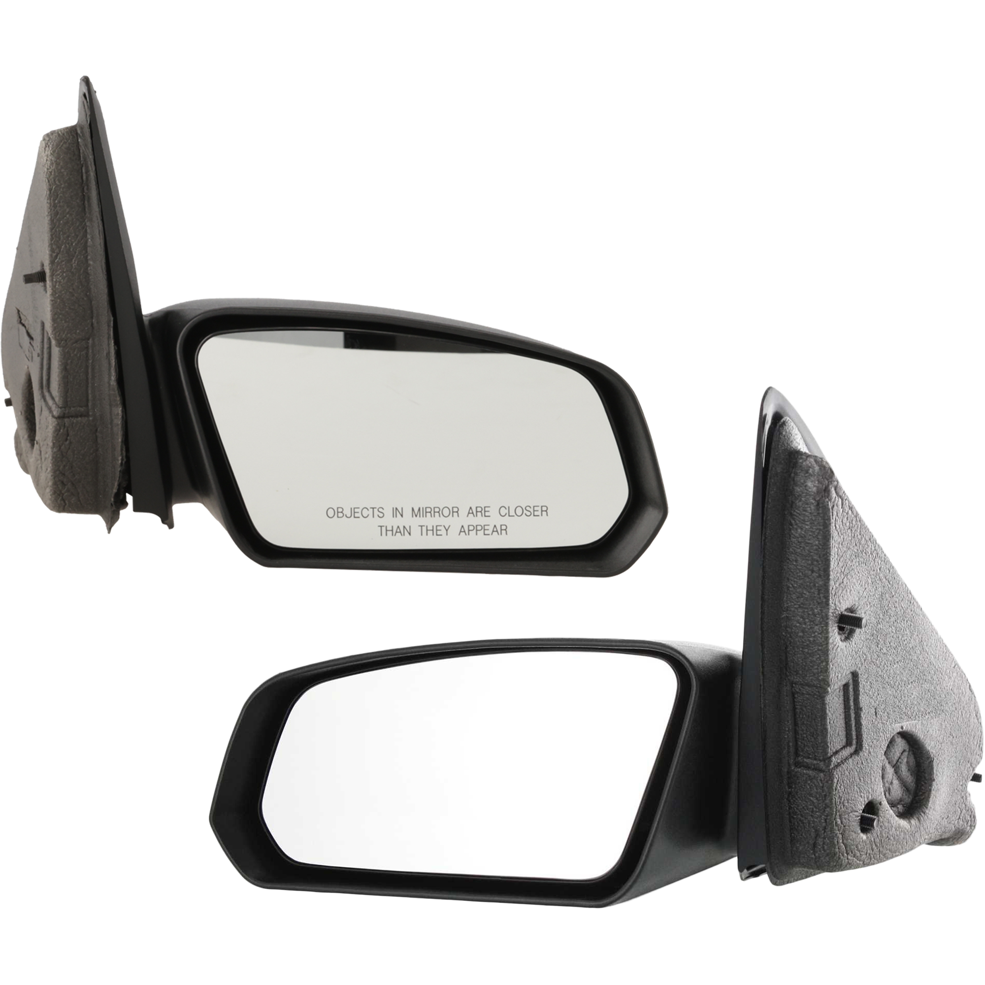 AM ION 03-07 MIRROR RH AND LH Manual Adjust Non Folding Non Heated Textured Sedan SKU SET JST17R Partslink GM1320266 GM1321266 OEM 22726677-22726678