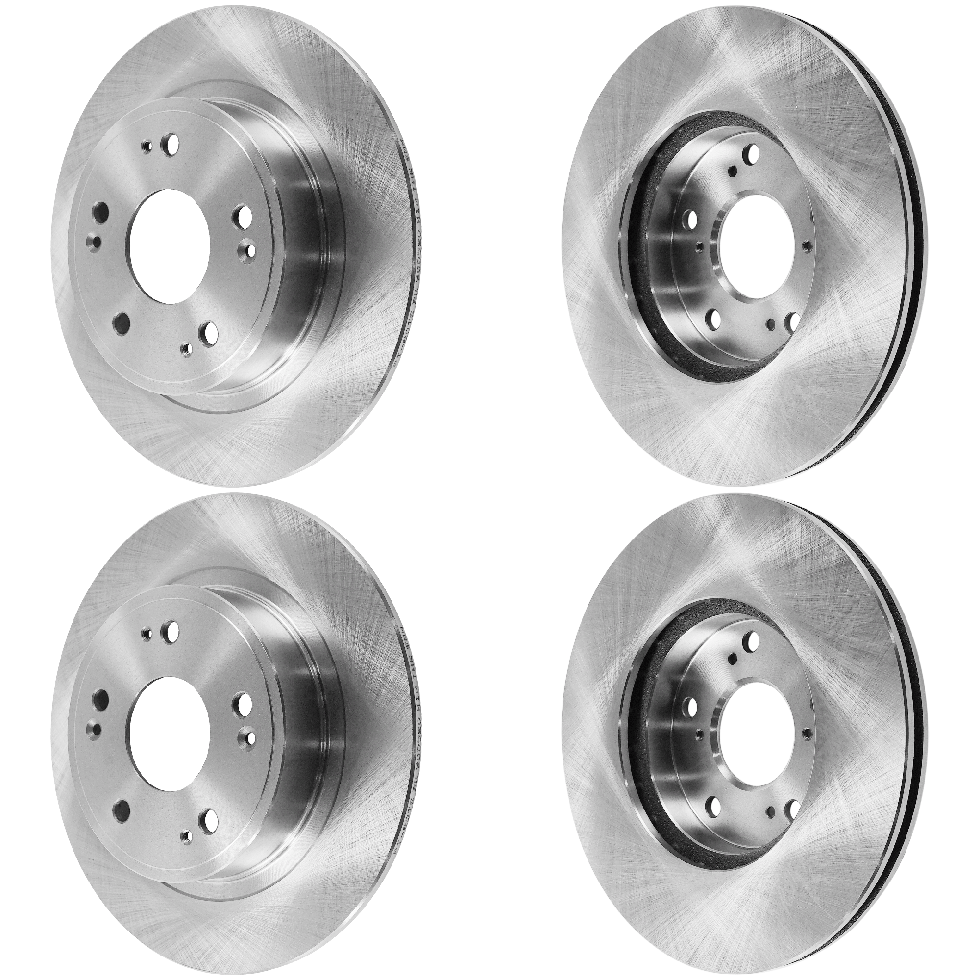 AM CSX 06-11 ACCORD 98-17 CIVIC 06-22 FRONT AND REAR BRAKE DISC Plain Surface 5 Lugs Set of 4 SKU SET JSTPH27110014 OEM 42510SFY000-42510TA0A00-42510T