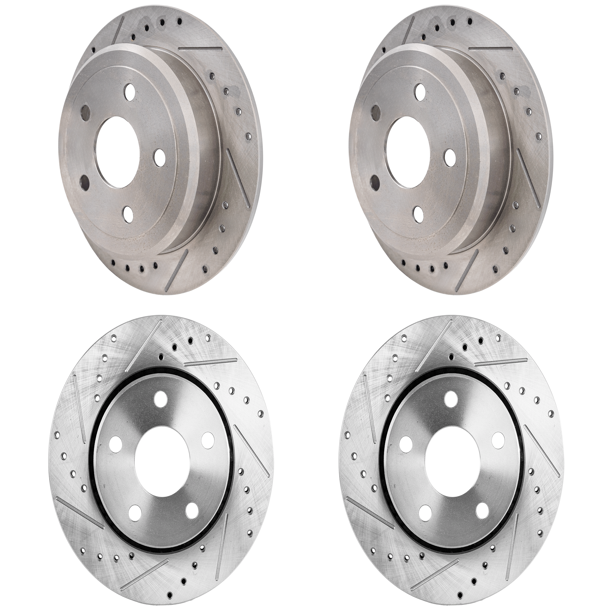 AM WRANGLER 07-17 WRANGLER JK 18-18 FRONT AND REAR BRAKE DISC Cross drilled and Slotted 302mm Front Disc Standard Brakes SKU SET JSTPJ27110032DRS OEM 53041-60373-780519-900326-6004