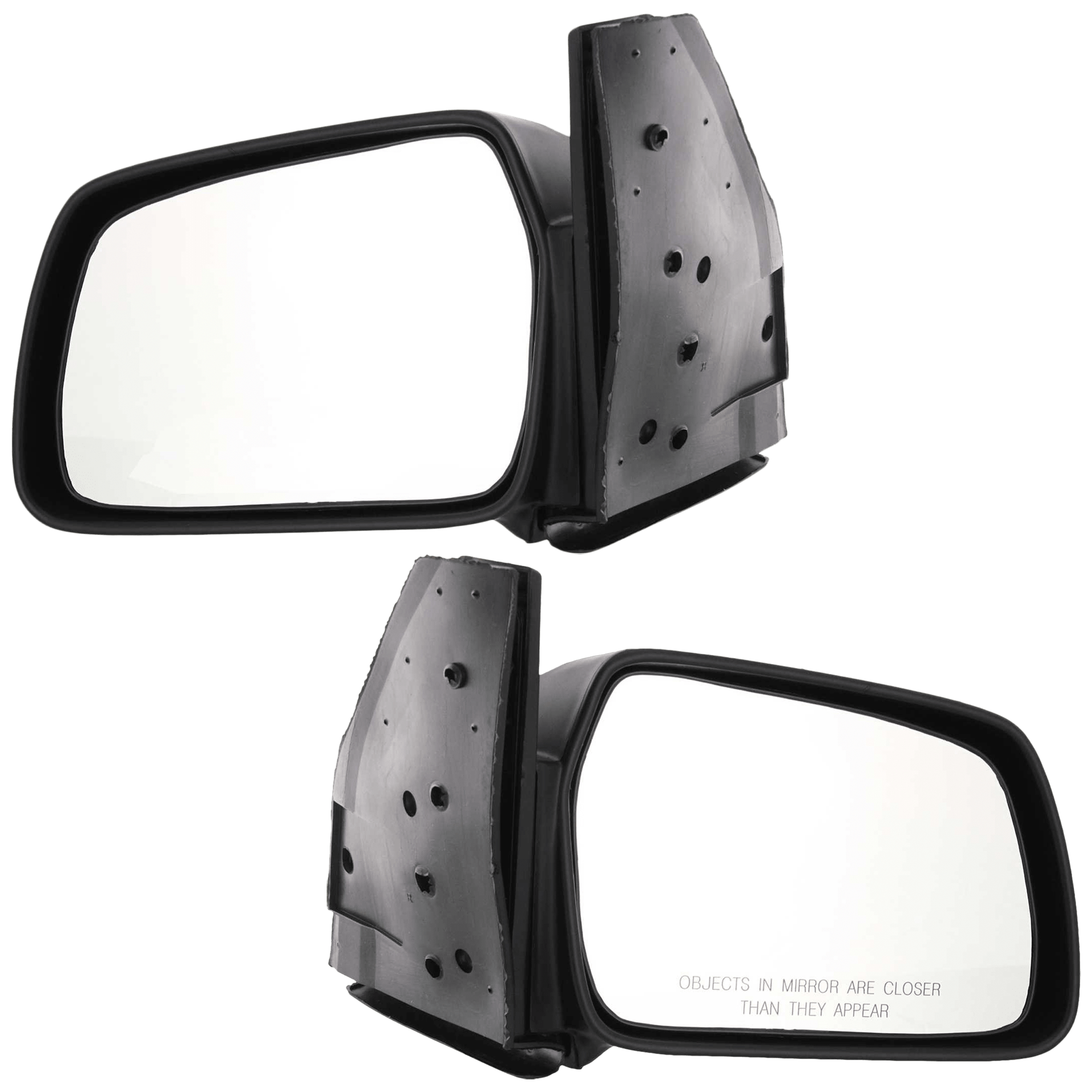 AM SIDEKICK 89-98 MIRROR RH AND LH Manual Adjust Non Folding Non Heated Paintable 2 Door SKU SET JSZ11R Partslink SZ1320101 SZ1321101 OEM 8470165A015PK 8470265A015PK