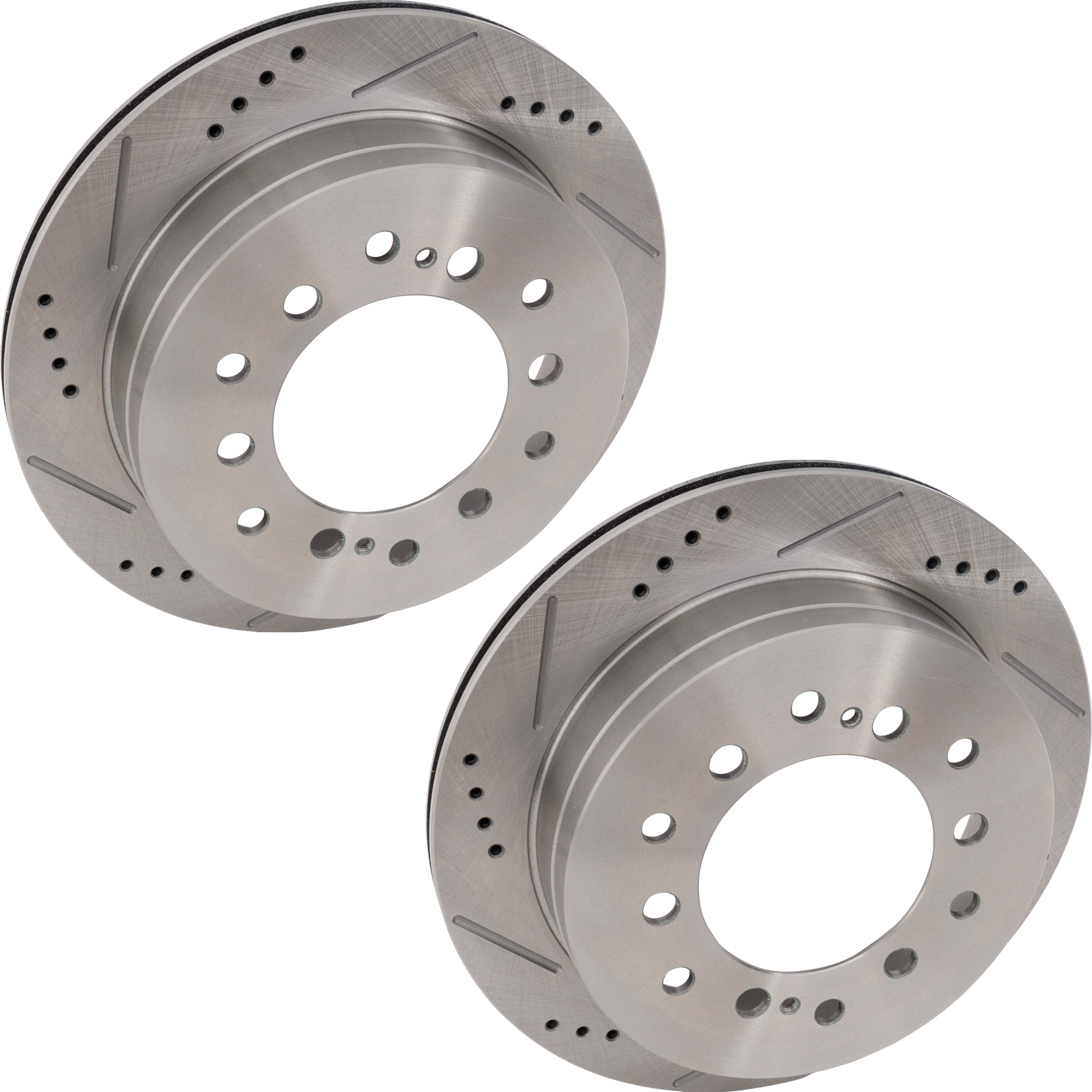 AM 4RUNNER 03-09 SEQUOIA 01-07 REAR BRAKE DISC RH AND LH Drilled and Slotted SKU SET JT27110002DRS2 OEM 31294-145330-479325-0832919-10