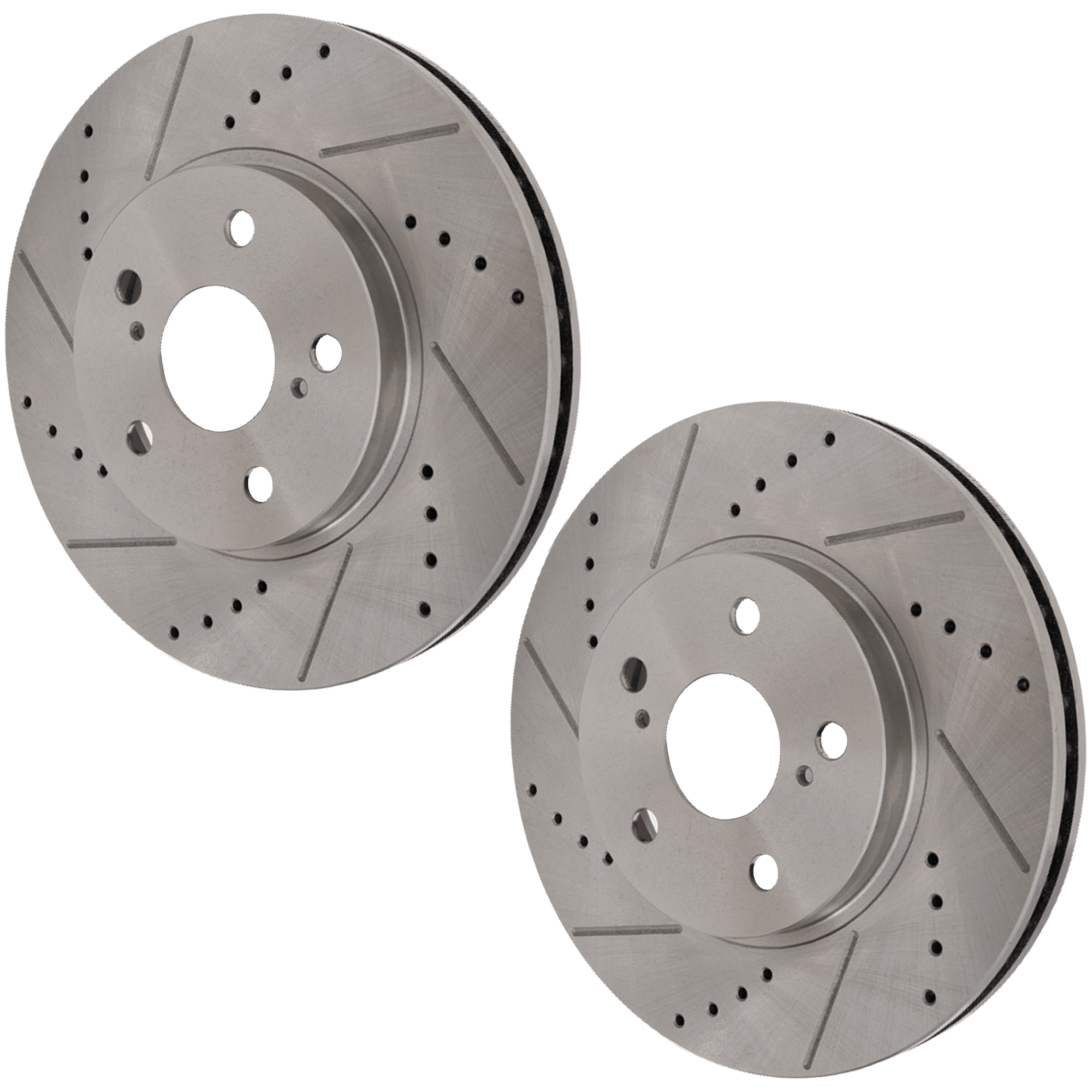 AM CAMRY 02-06 Sienna 04-10 FRONT BRAKE DISC RH AND LH Drilled and Slotted SKU SET JT27110008DRS2 OEM 19380-31314-31451-44627-145471