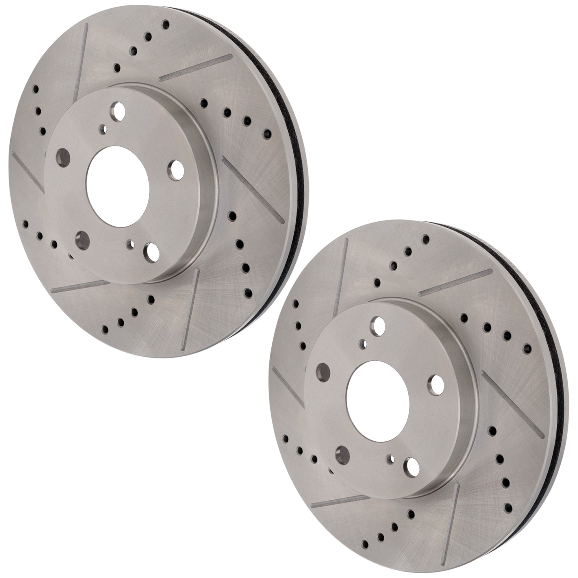 AM SIENNA 98-03 SOLARA 99-03 FRONT BRAKE DISC RH AND LH Cross drilled and Slotted SKU SET JT27110024DRS2 OEM 368-19784-19949-25358-3105
