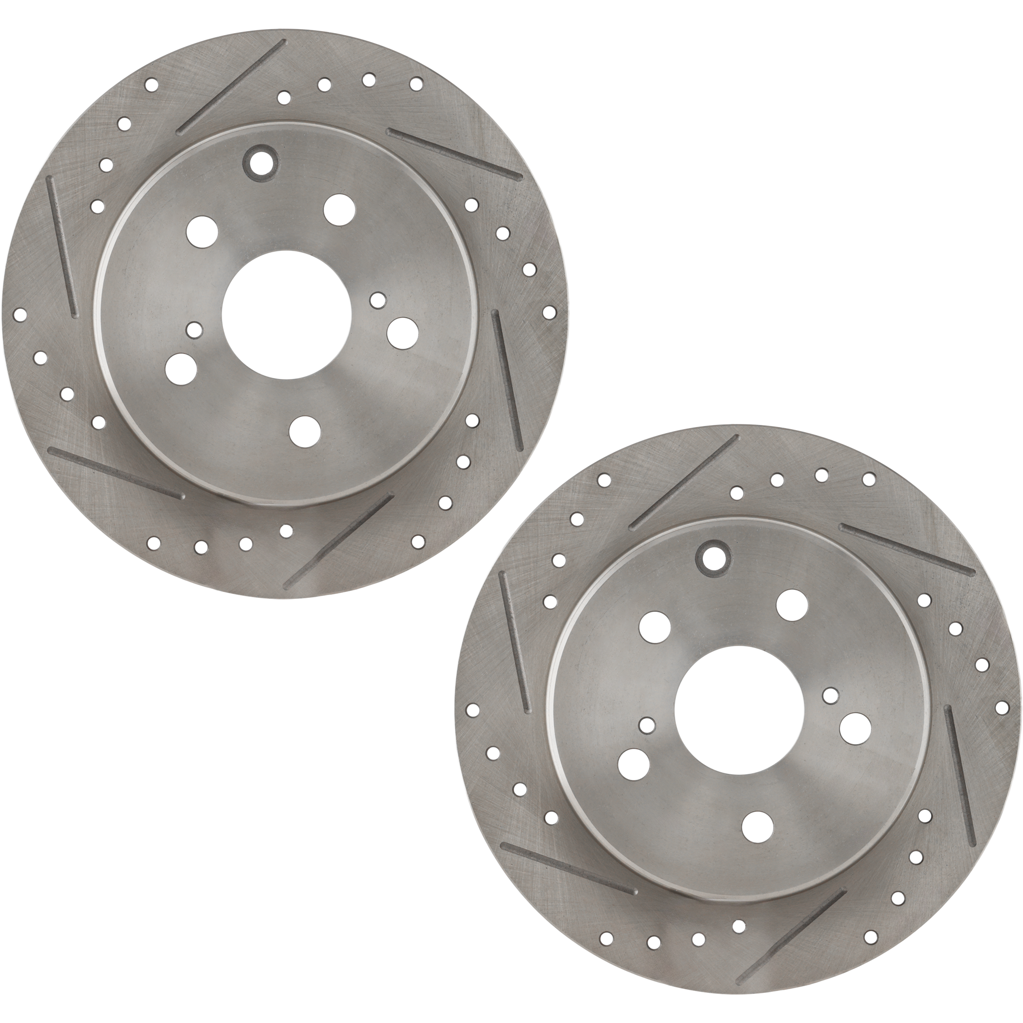 AM RAV4-06-18 HS250H 10-12 REAR BRAKE DISC RH AND LH Cross drilled and Slotted SKU SET JT27110046DRS2 OEM 31443-44657-60407-0833294-9003