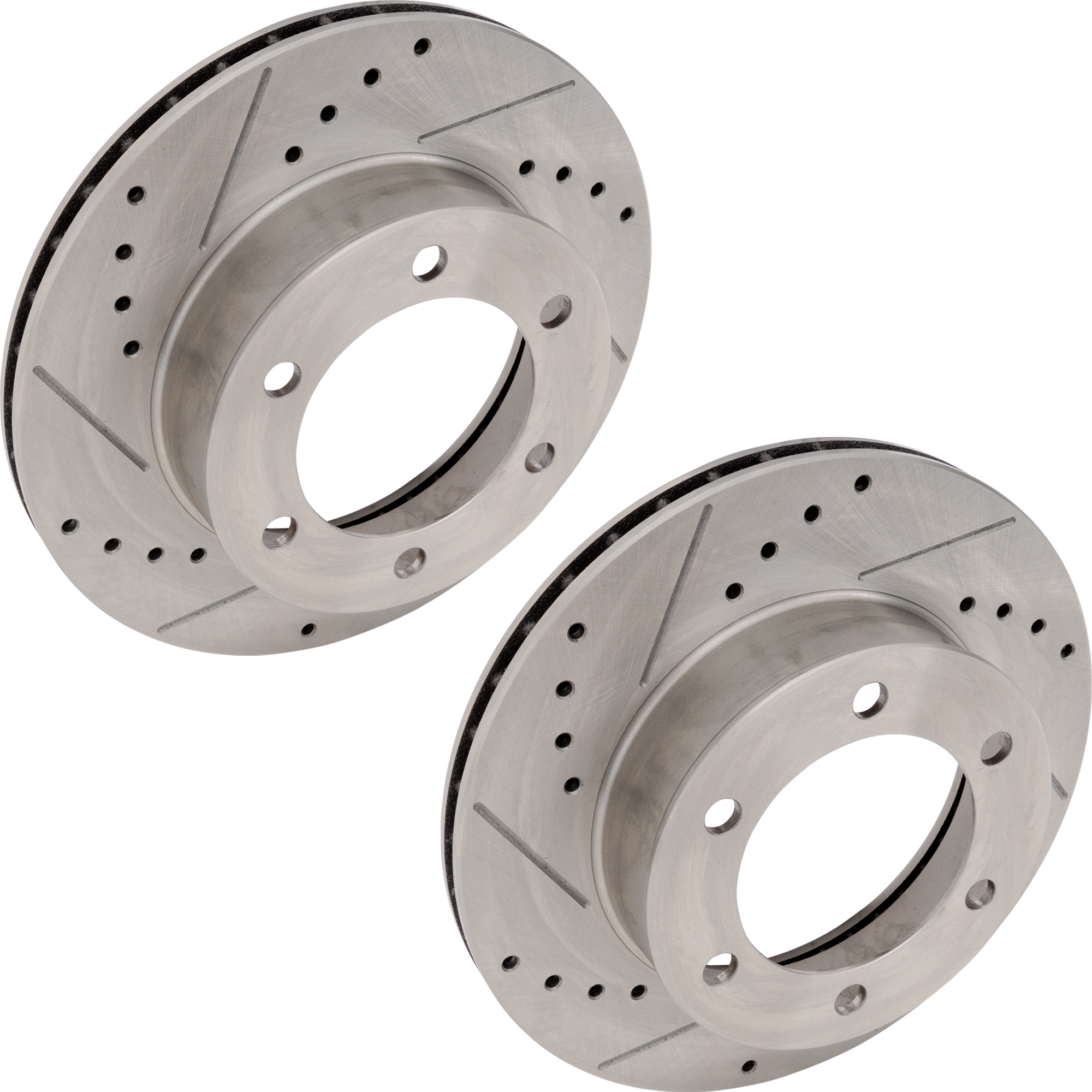 AM TACOMA 95-04 FRONT BRAKE DISC RH AND LH Drilled and Slotted SKU SET JT27110053DRS2 OEM 19788-25513-31165-63590-86575