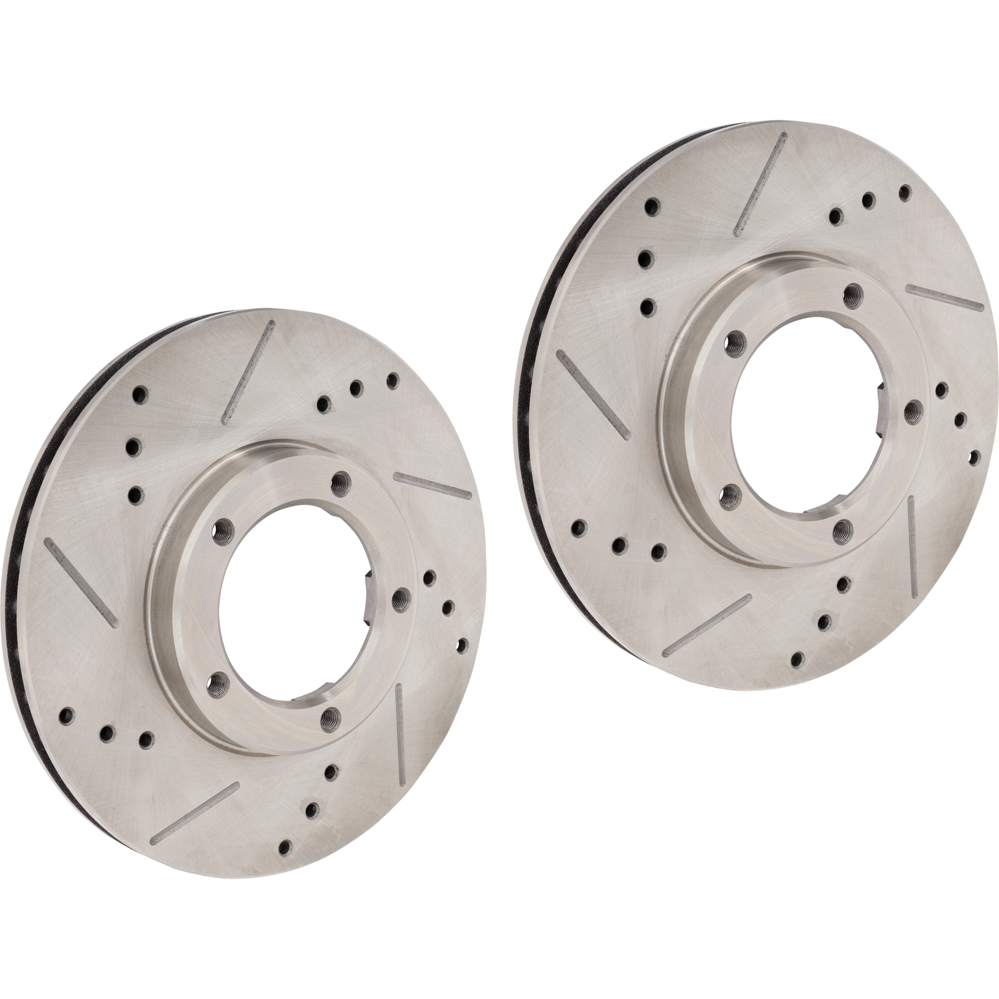 AM TACOMA 95-04 FRONT BRAKE DISC RH AND LH RWD Drilled and Slotted SKU SET JT27110054DRS2 OEM 1305-19869-25489-31146-63585-8