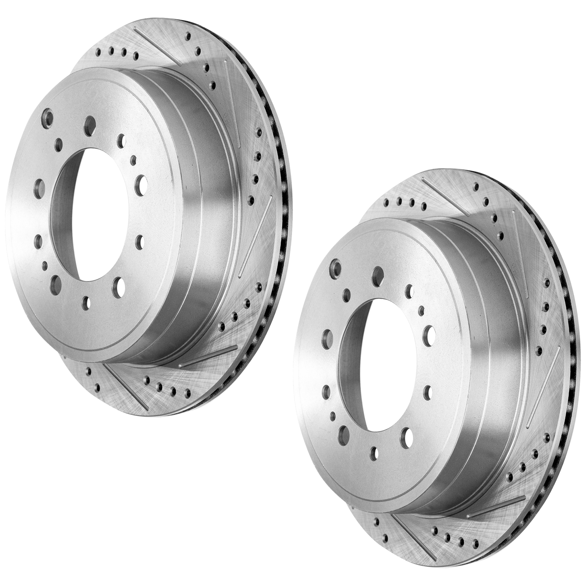 AM TUNDRA 07-21 SEQUOIA 08-21 REAR BRAKE DISC RH AND LH Performance Rotor Drilled and Slotted SKU SET JT27110065DRS2 OEM 90076137-980584FZN HC31483X