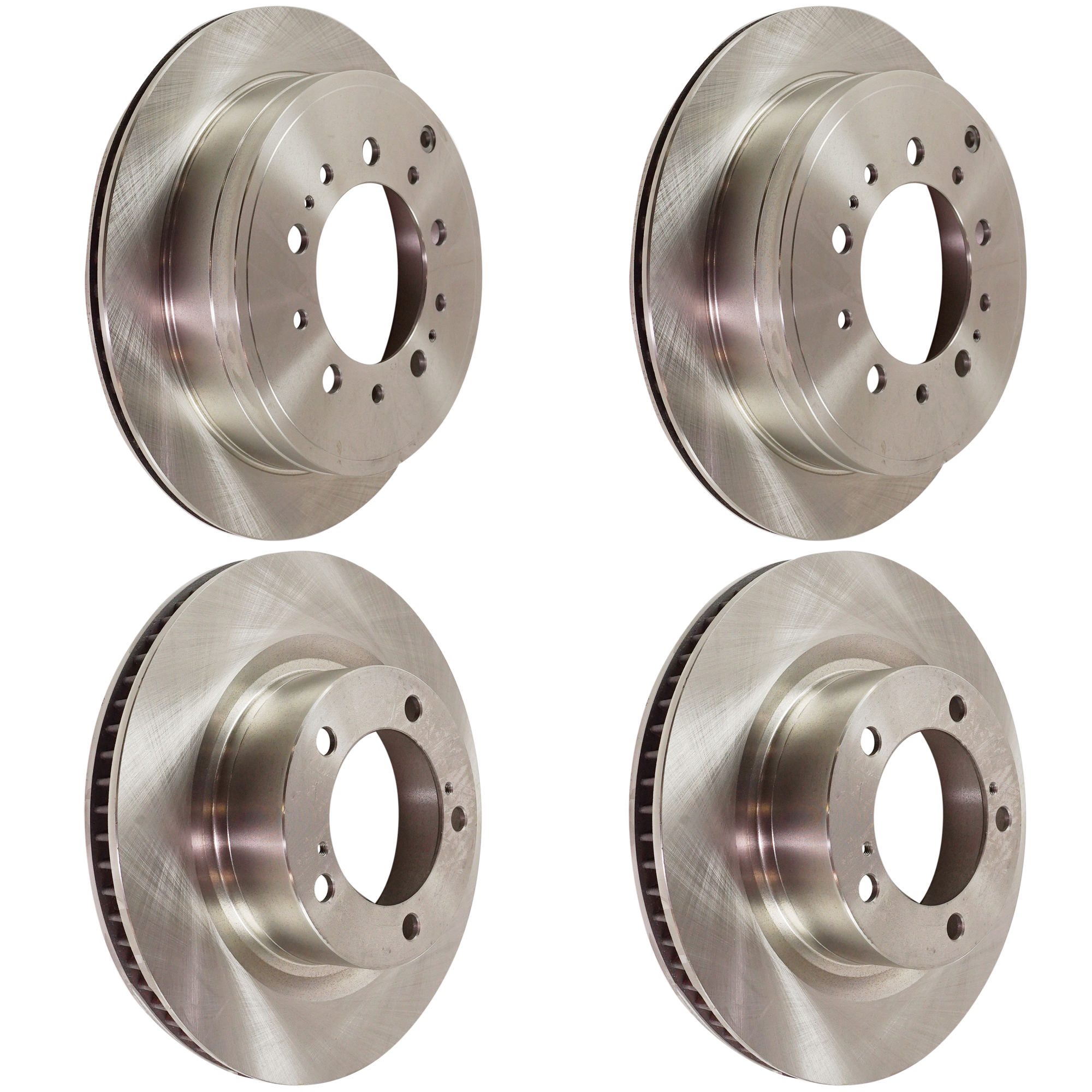 AM TUNDRA 07-21 SEQUOIA 08-21 FRONT AND REAR BRAKE DISC Plain Surface Vented 5 Lugs 4 Wheel Set SKU SET JT27110066-4 OEM 424310C010-424310C011-435120C0