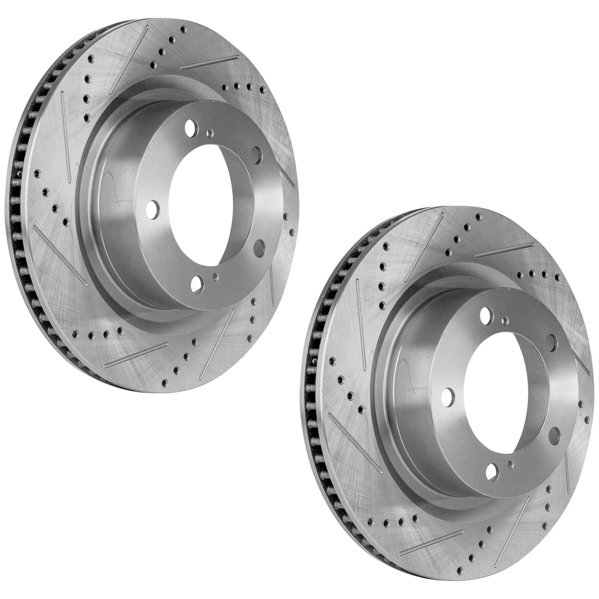 AM TUNDRA 07-21 SEQUOIA 08-21 FRONT BRAKE DISC RH AND LH Performance Rotor Drilled and Slotted SKU SET JT27110066DRS2 OEM 90076136-980583FZN HC31482X