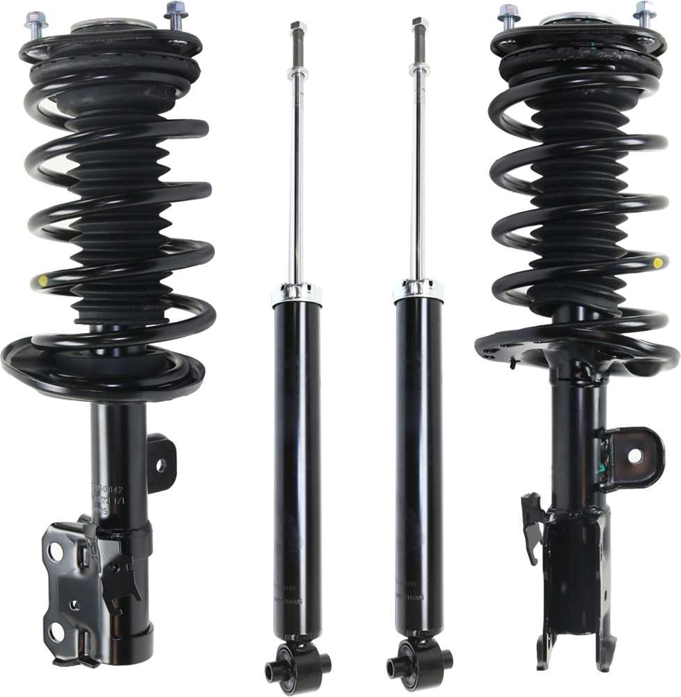 AM PRIUS 10-15 FRONT AND REAR SHOCK AND FULLY LOADED STRUT RH AND LH Gas Charged Set of 4 SKU SET JT28050041-4 OEM 172689-11107 SR4246 LS3485311L