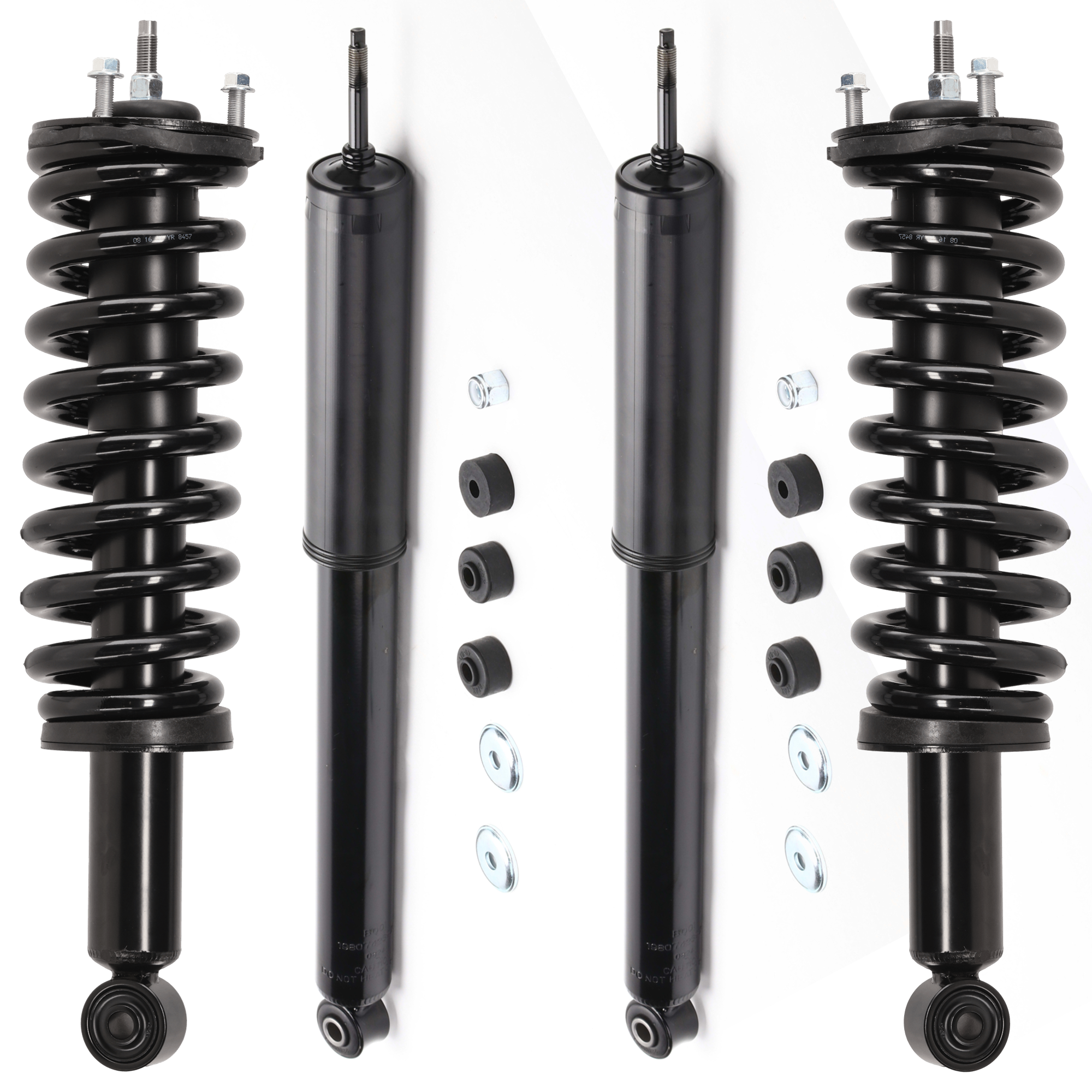 AM TUNDRA 00-06 FRONT AND REAR SHOCK AND FULLY LOADED STRUT RH AND LH Gas Charged Set of 4 SKU SET JT280543-4 OEM 341440-12130276 RS5040-3723