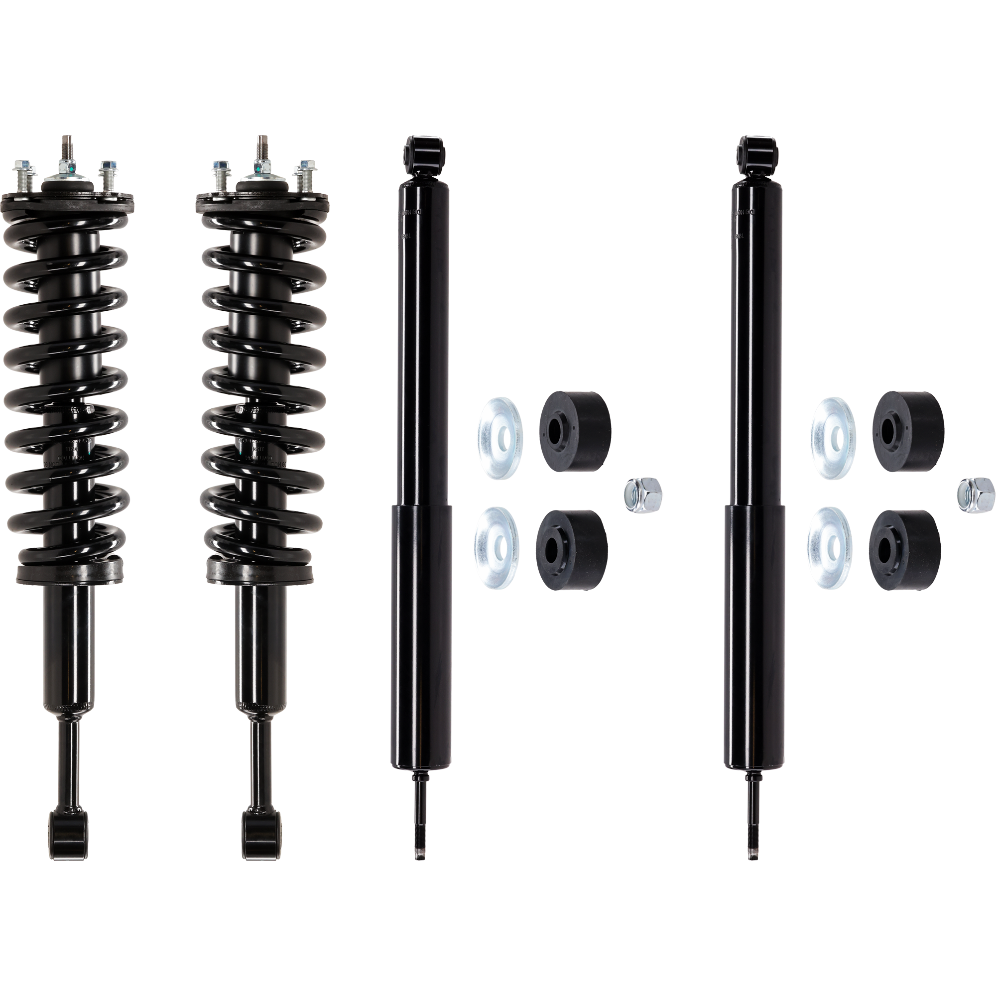 AM TUNDRA 07-21 FRONT AND REAR SHOCK AND FULLY LOADED STRUT RH AND LH Gas Charged Twin tube Set of 4 SKU SET JT280555-4 OEM 4853009M80 SR4473K 55S11921 SR
