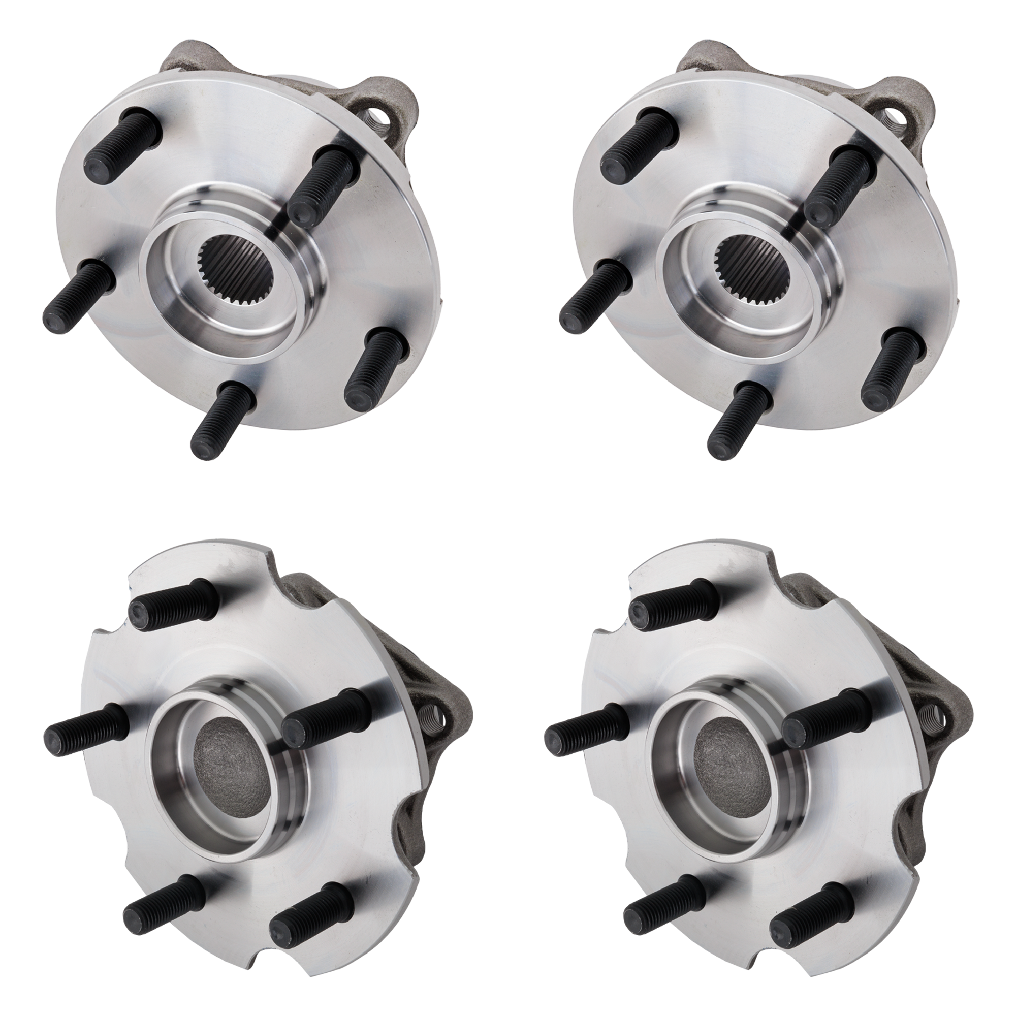 AM HS250H 10-12 TC 11-16 COROLLA IM 17-18 FRONT AND REAR HUB ASSEMBLY RH and LH FWD SKU SET JT283711-4 OEM 424500R010-435500R010