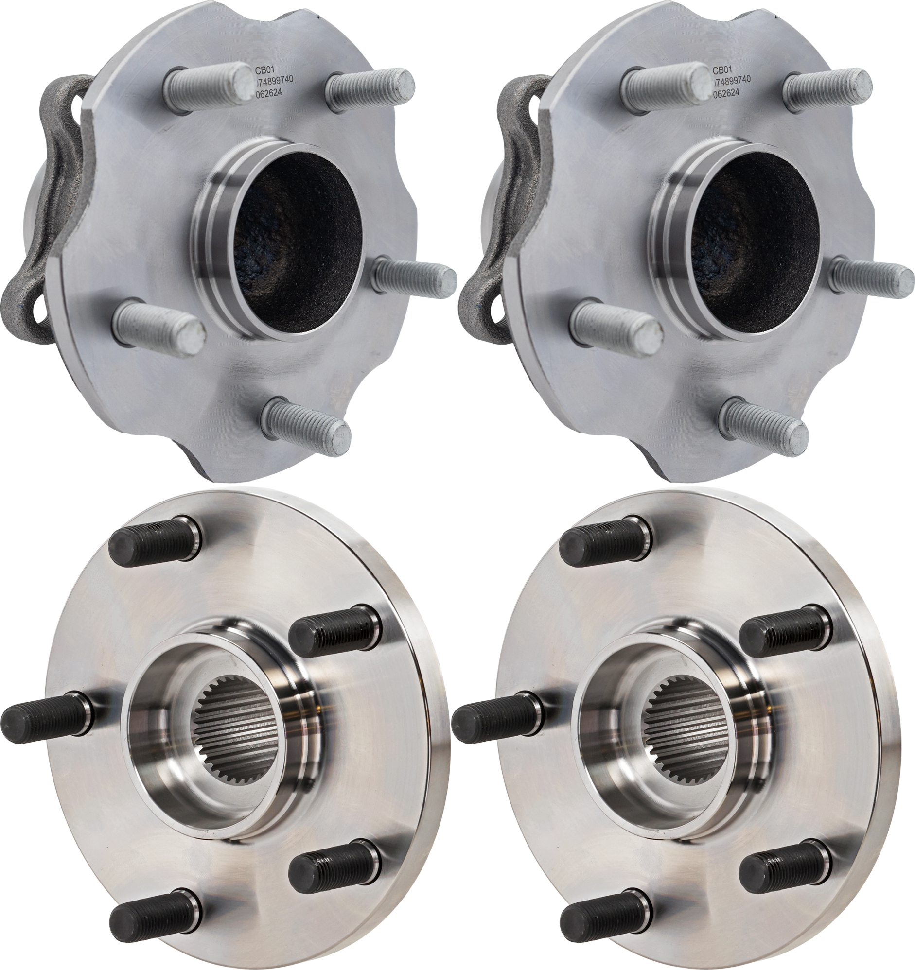 AM RX350 RX450H 10-15 REAR HUB ASSEMBLY RH AND LH Set of 4-5 Lugs 5 x 4.5 in. Bolt Pattern Front Wheel Drive SKU SET JT283713-4 H OEM 4350208010-435020E030-43502AA0