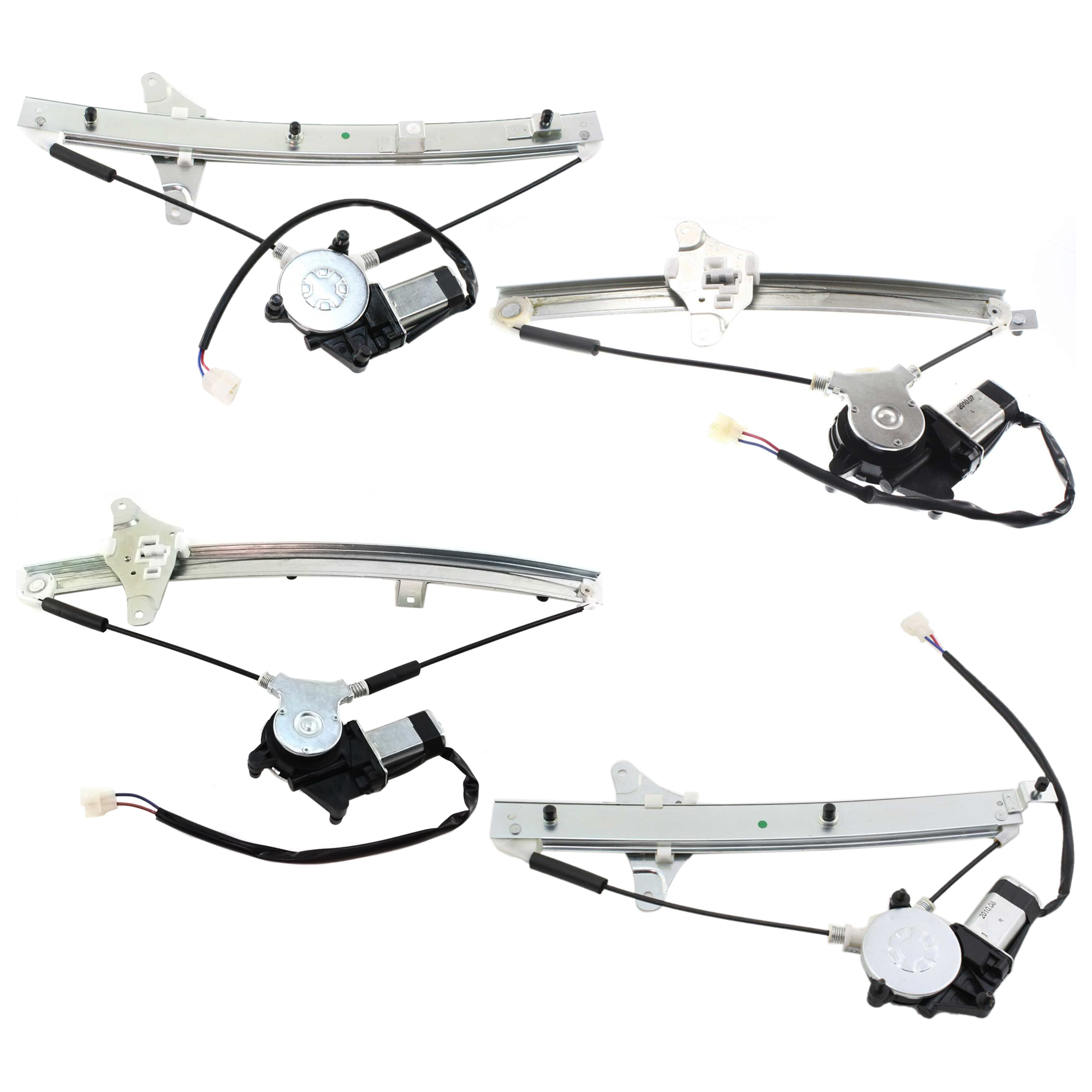 AM CAMRY 92-96 FRONT AND REAR WINDOW REGULATOR RH AND LH Set of 4 Power w Motor Sedan SKU SET JT462903-4 Partslink TO1350122 TO1351122 TO1550111 TO1551111 OEM 6981006021-6982006021-69830320