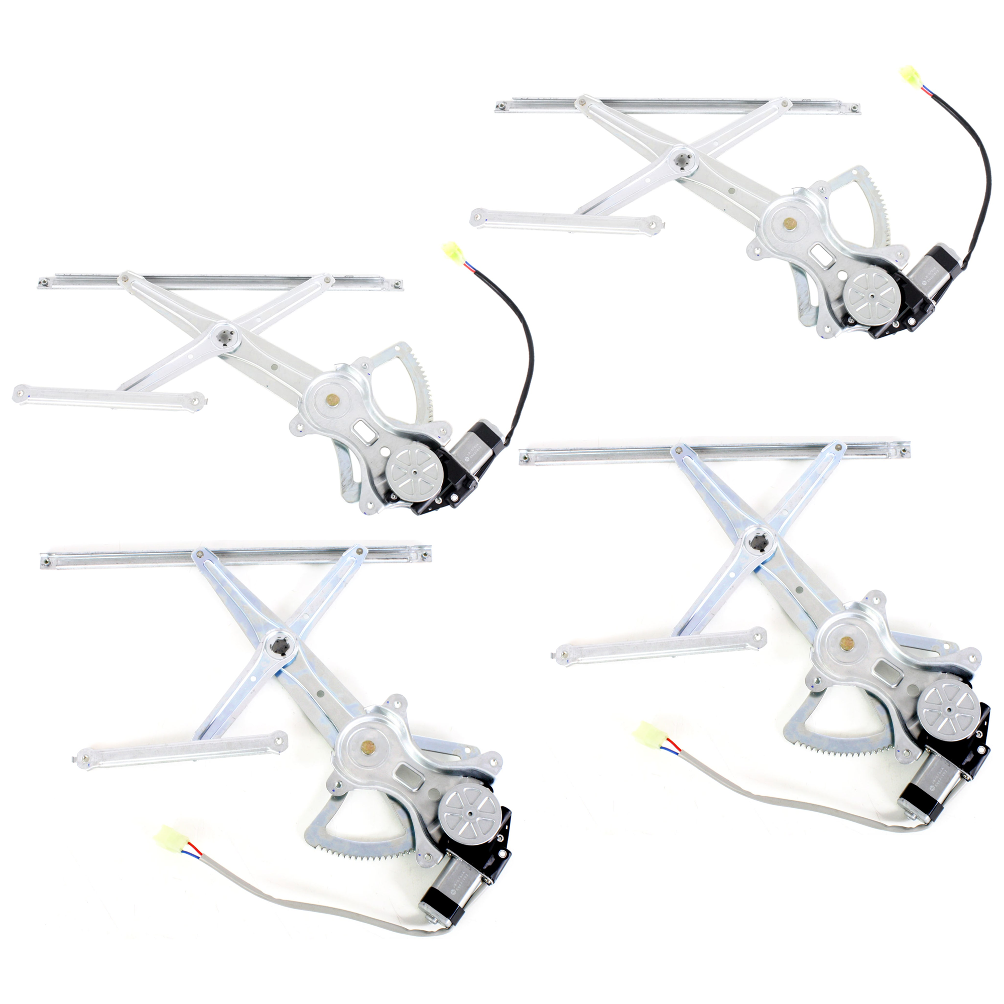 AM TACOMA 05-23 FRONT AND REAR WINDOW REGULATOR RH AND LH Power w Motor Set of 4 SKU SET JT462937-4 Partslink TO1350167 TO1351167 OEM 6980104040-6980204040