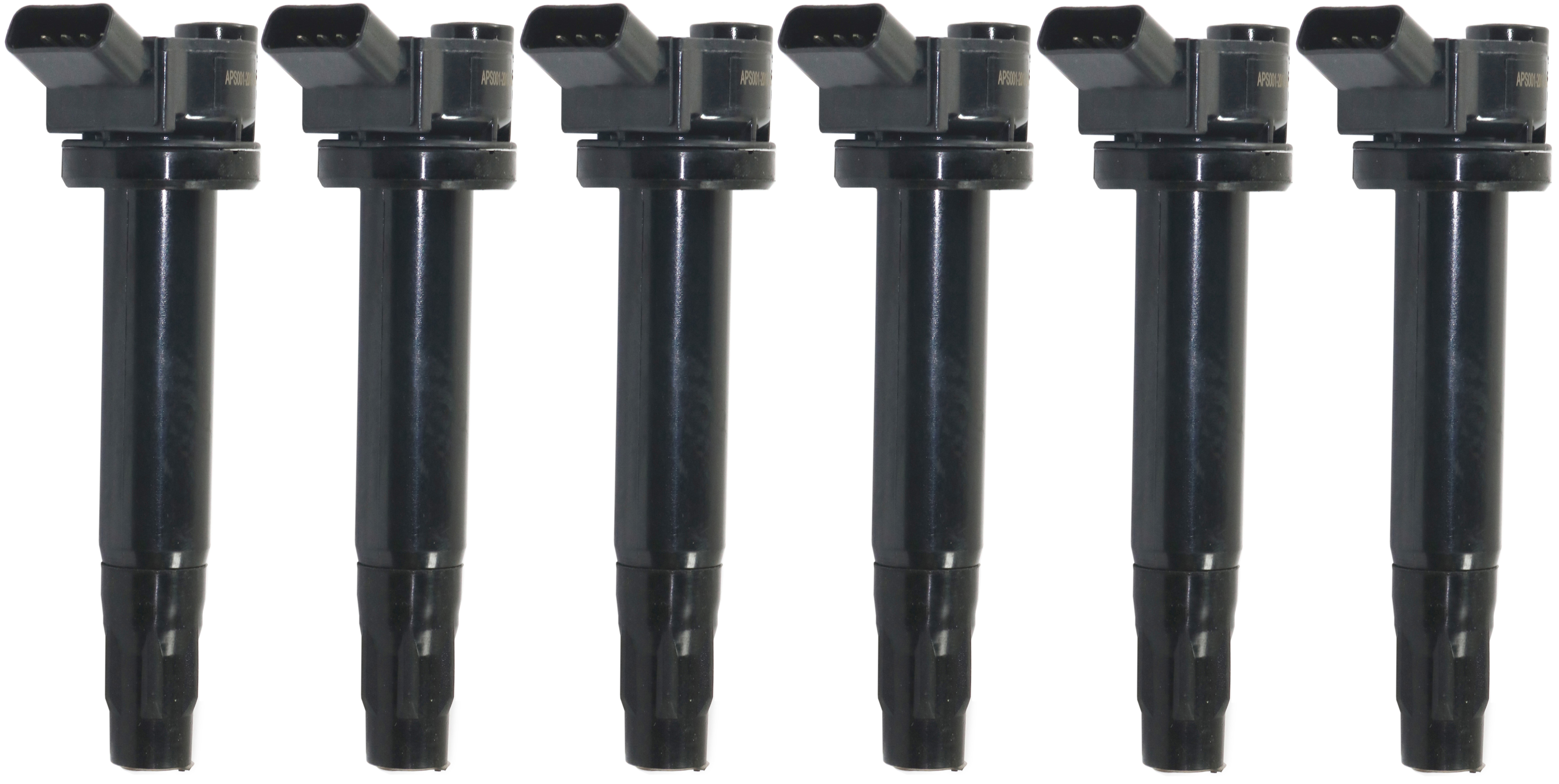 AM SOLARA 04-08 IGNITION COIL Set of 6-12 Volts Blade Type 4 Prong Male Terminal Coil Pack Style SKU SET JT504611-6