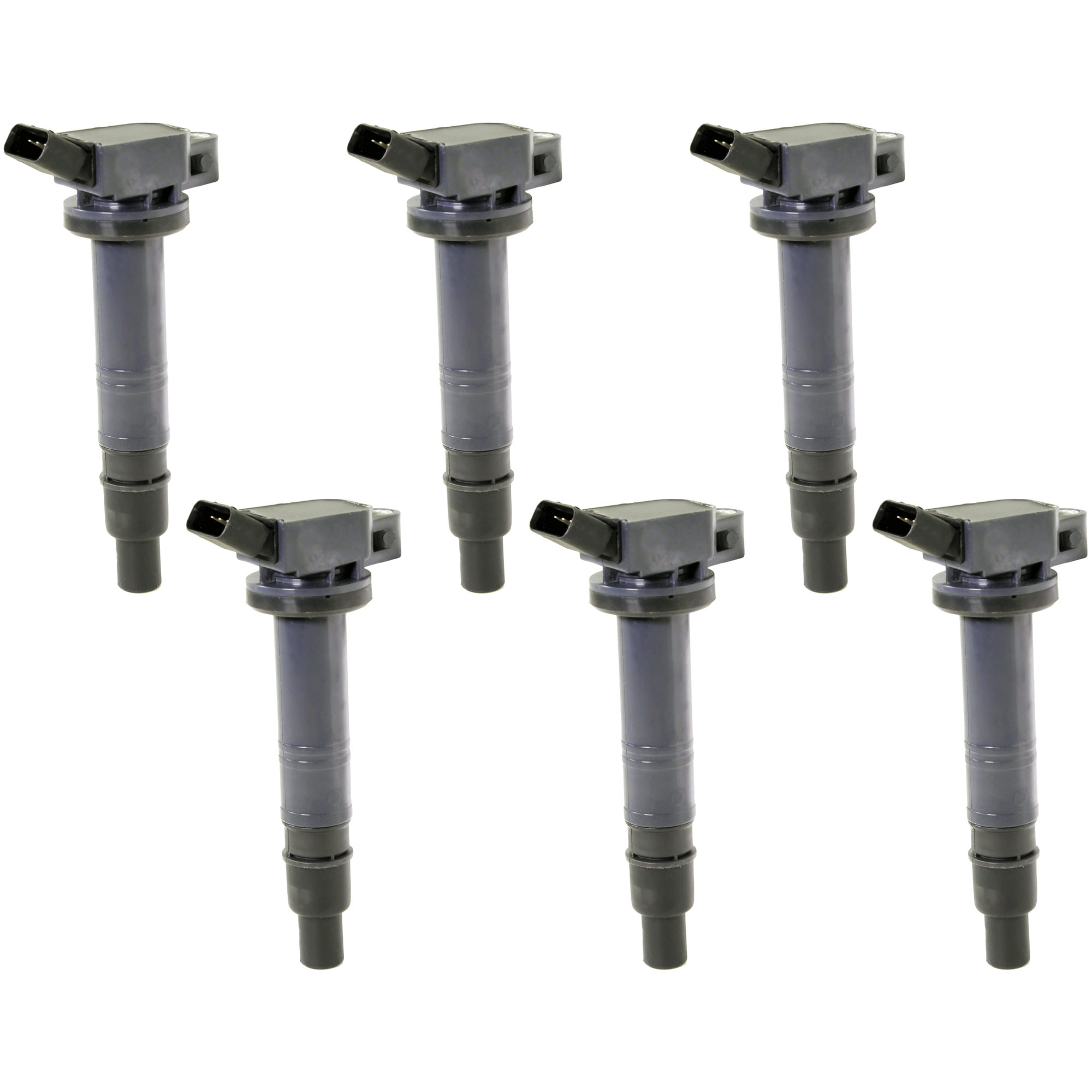 AM 4RUNNER 03-10 TACOMA 05-24 IGNITION COIL In Cap Coil Design 12 Volts 4 Male Blade Terminals Set of 6 SKU SET JT504616-6