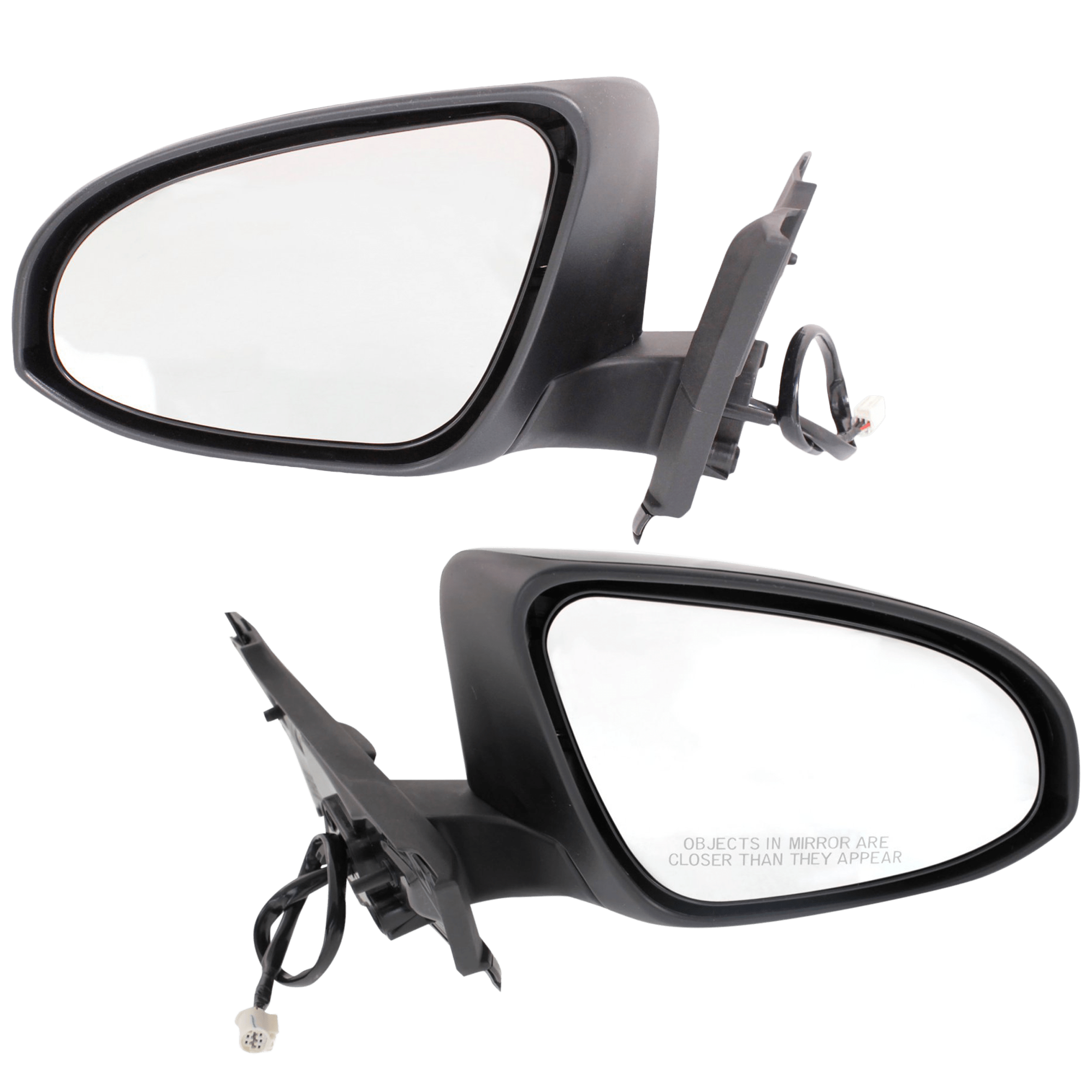 AM YARIS 15-19 MIRROR RH AND LH Power Manual Folding Heated Paintable Hatchback France Built Vehicle SKU SET JTY07ER Partslink TO1320323 TO1321323 OEM 879100D540 PFM 879400D540 PFM