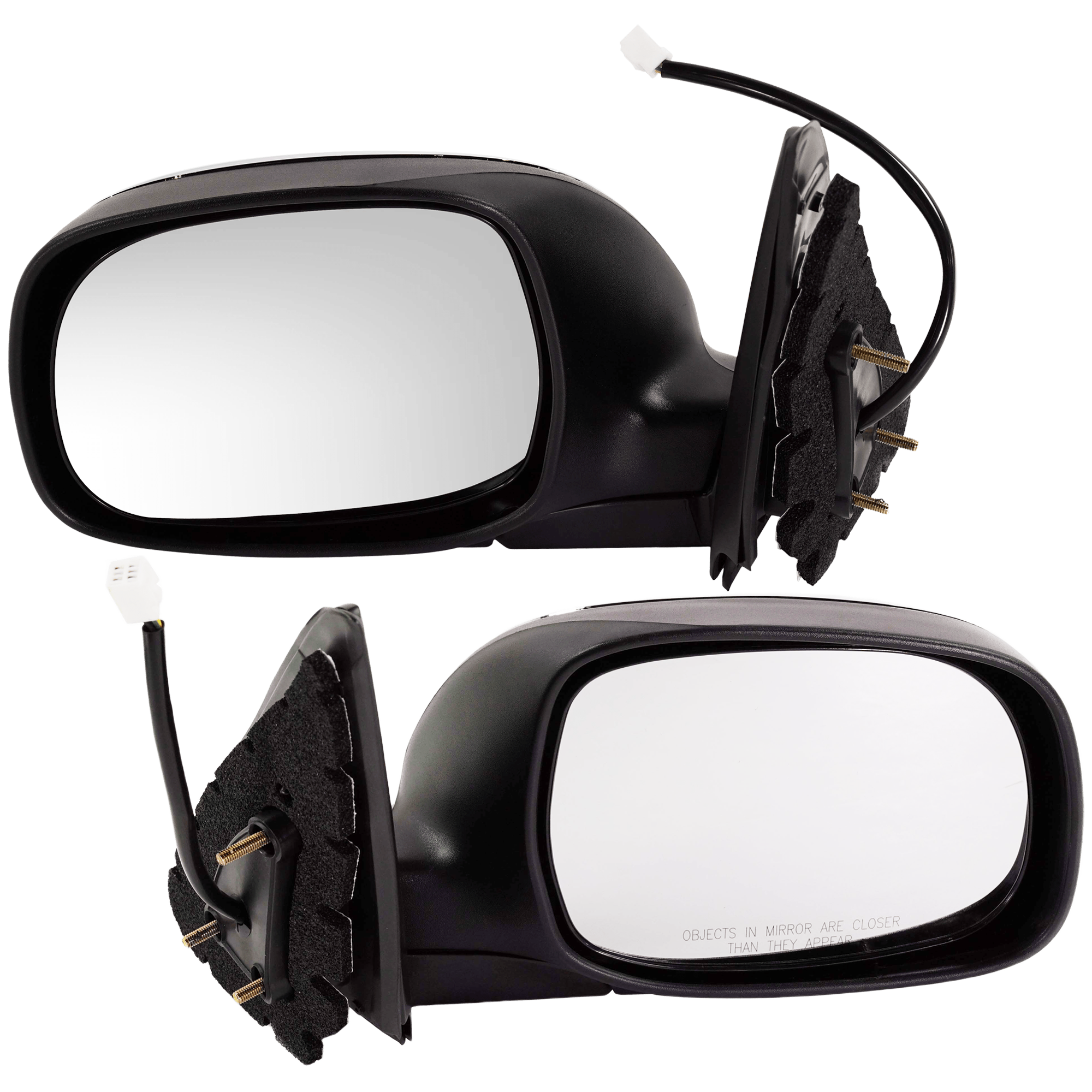 AM TUNDRA 04-06 MIRROR RH AND LH Non Towing Power Heated Manual Folding Chrome SR5 Model Double Cab SKU SET JTY114ER Partslink TO1320227 TO1321227 OEM 879100C100-879400C150