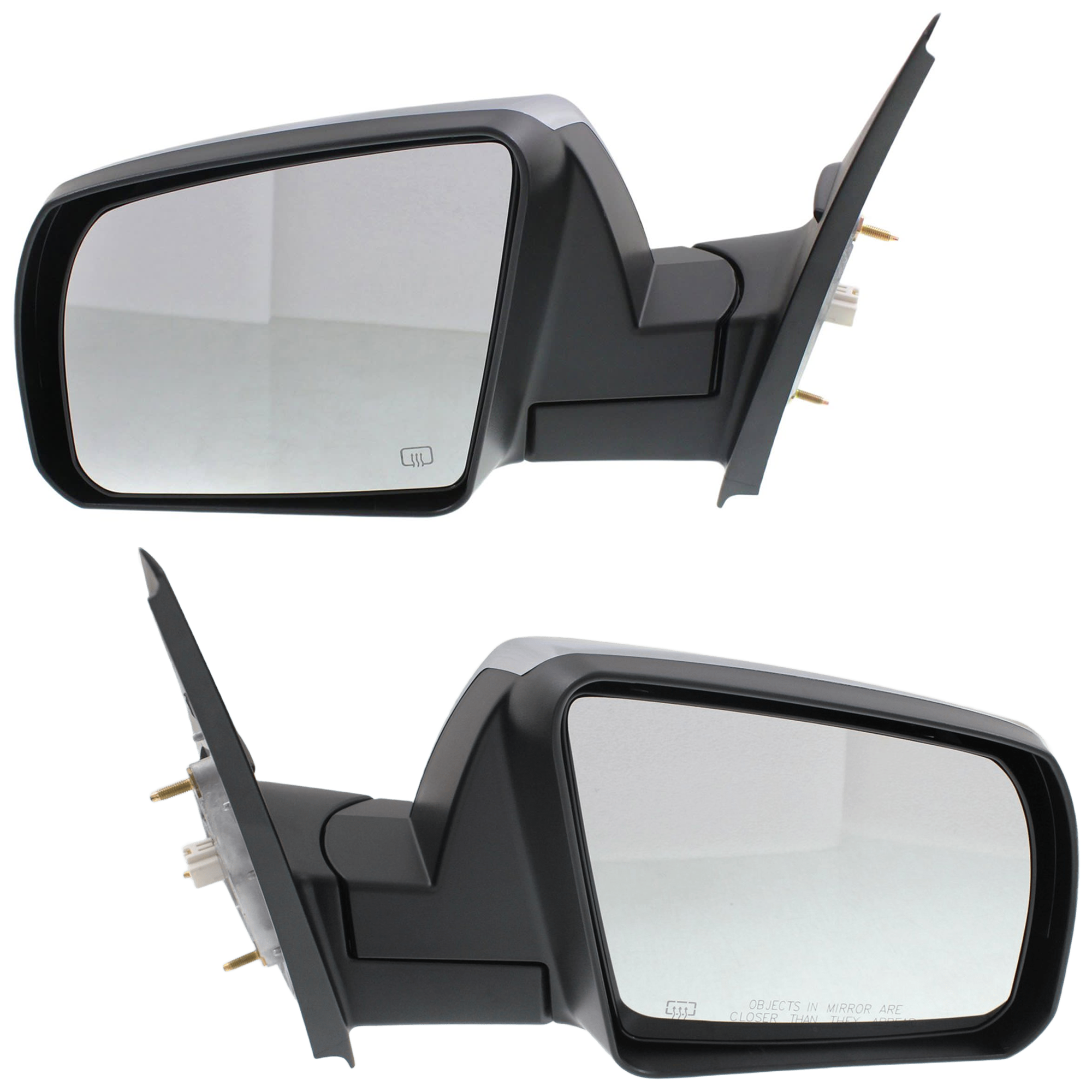 AM TUNDRA 14-21 MIRROR RH AND LH Non Towing Power Manual Folding Heated Chrome No Signal Light w o Lane Change Assist SKU SET JTY123ER Partslink TO1320304 TO1321304 OEM 879100C470-879400C490