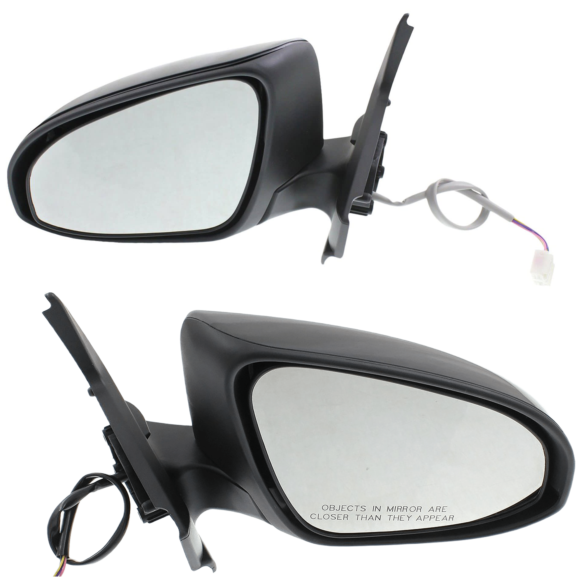 AM PRIUS C 12-19 MIRROR RH AND LH Power Manual Folding Non Heated Paintable w Signal Light SKU SET JTY157ER S Partslink TO1320297 TO1321297 OEM 8791052E10-8794052D90