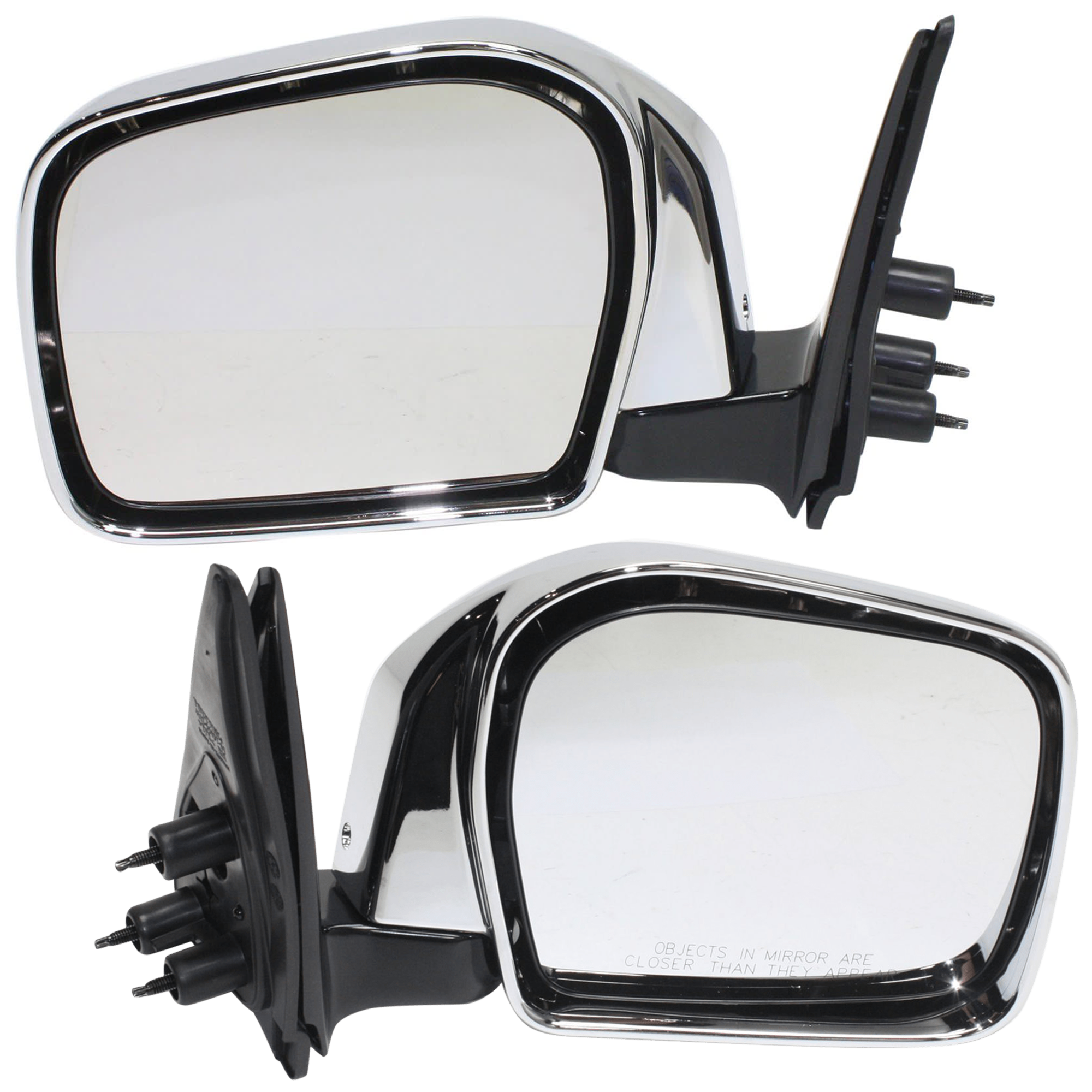 AM TACOMA 01-04 MIRROR RH AND LH Manual Adjust Manual Folding Non Heated Chrome SKU SET JTY167CR OEM 8791035560 PFM 8794035531 PFM