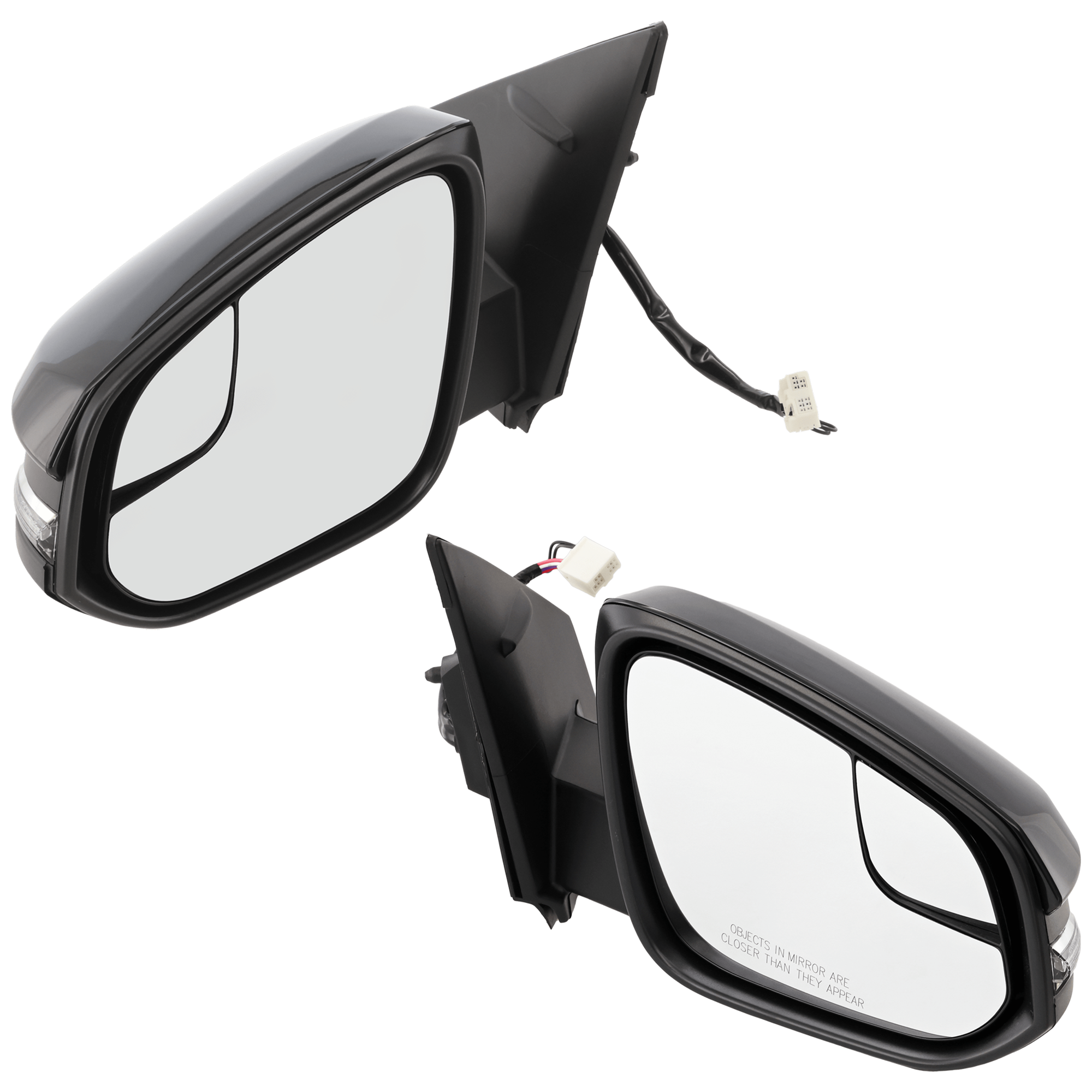AM RAV4-16-18 MIRROR RH AND LH Power Manual Folding Heated Paintable w BSG and Signal Light Exc. Hybrid Model North America Built Vehicle SKU SET JTY214ER S Partslink TO1320346 TO1321346 OEM 879100R210C0-879400R220C0