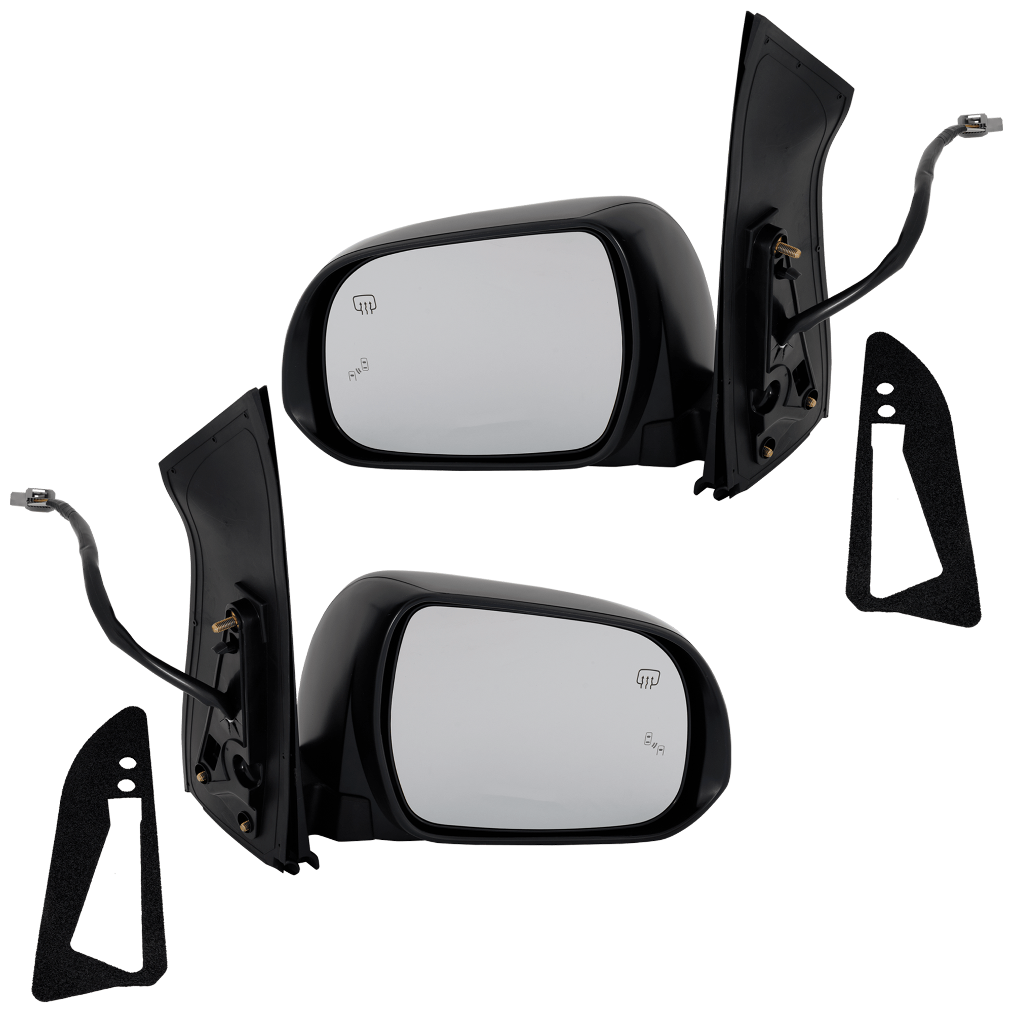 AM SIENNA 15-17 MIRROR RH AND LH Power Manual Folding Heated Paintable w BSD Memory Side Object Sensor and Signal Light No Auto dimming SKU SET JTY222ER S Partslink TO1320359 TO1321359 OEM 8791008122C1 PFM 8794008122C1