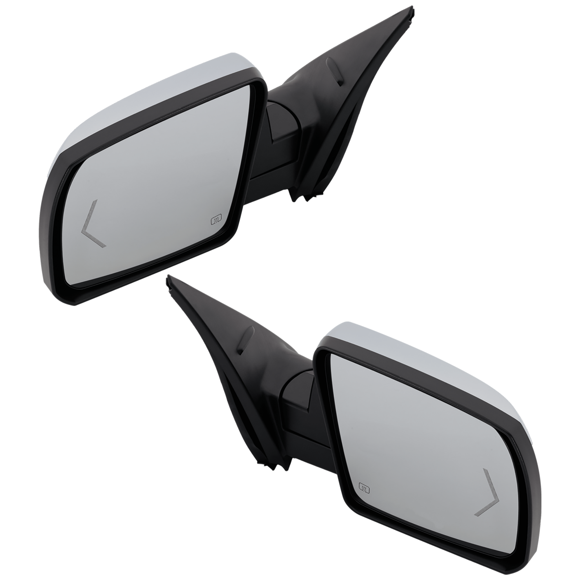 AM TUNDRA 14-21 MIRROR RH AND LH Power Power Folding Heated Chrome w Signal Light Memory Puddle Light and BSD No Auto dimming w Lane Change Assist SKU SET JTY291ER Partslink TO1320307 TO1321307 OEM 879100C420 PFM 879400C440 PFM