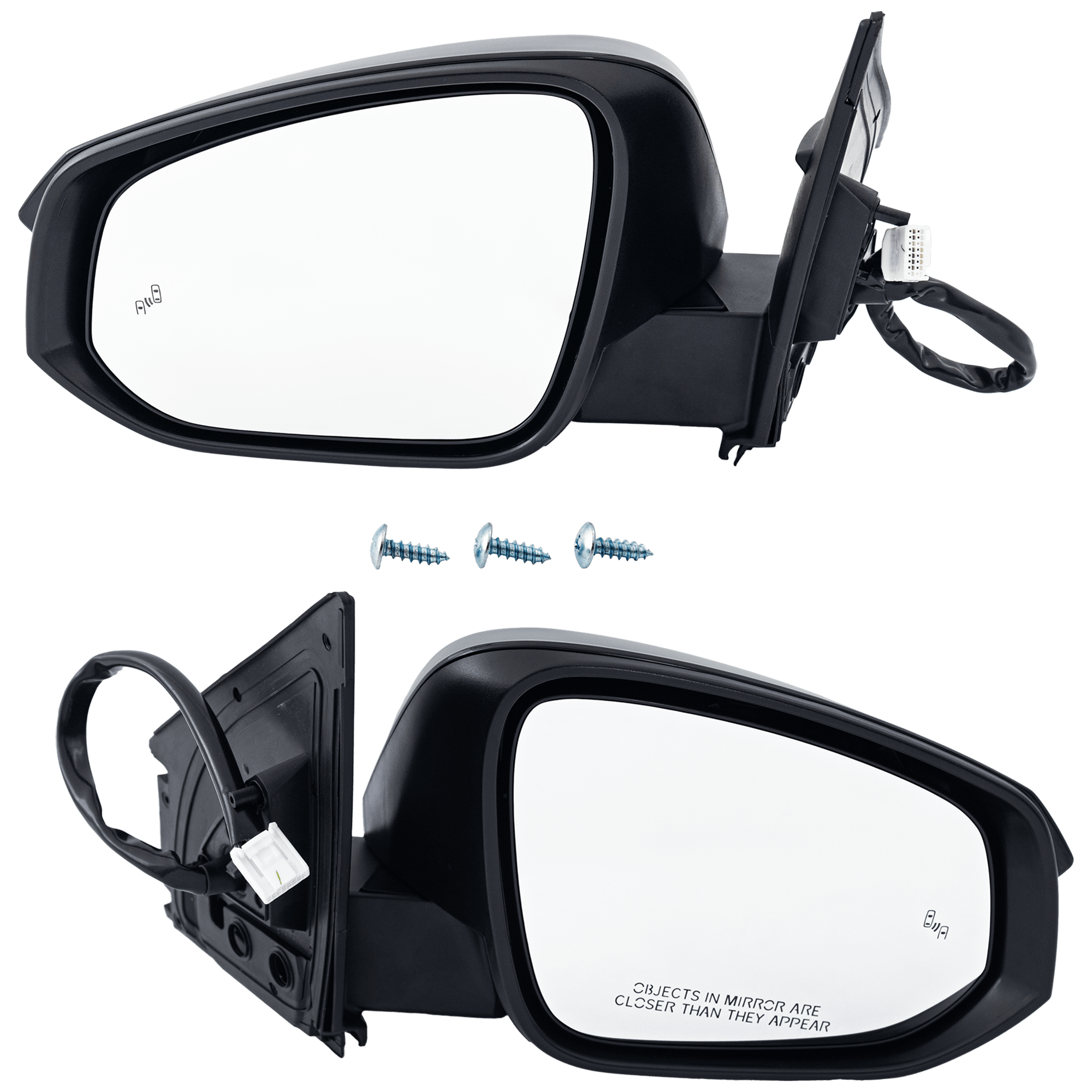 AM RAV4-16-18 MIRROR RH AND LH Power Manual Folding Heated Paintable w BSD Camera and Signal Light Japan Built Vehicle SKU SET JTY296ER Partslink TO1320381 TO1321381 OEM 8791042D20 PFM 8794042C90 PFM