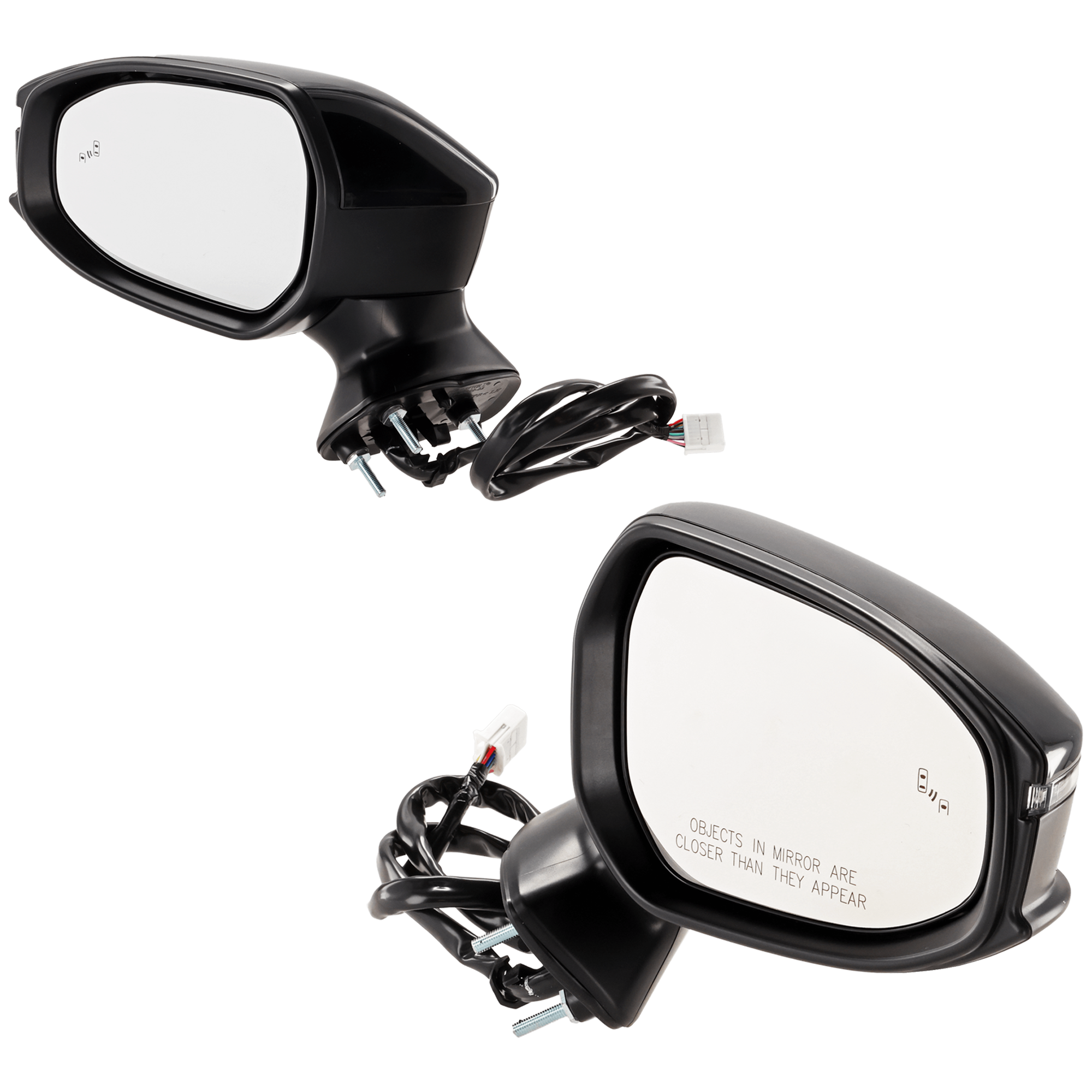 AM CROWN 23-25 MIRROR RH AND LH Power Power Folding Heated Paintable w BSD Memory Puddle Light and Signal Light No Auto dimming and Side View Camera SKU SET JTY300ER Partslink TO1320455 TO1321455 OEM 8791030G40 PFM 8794030J50 PFM