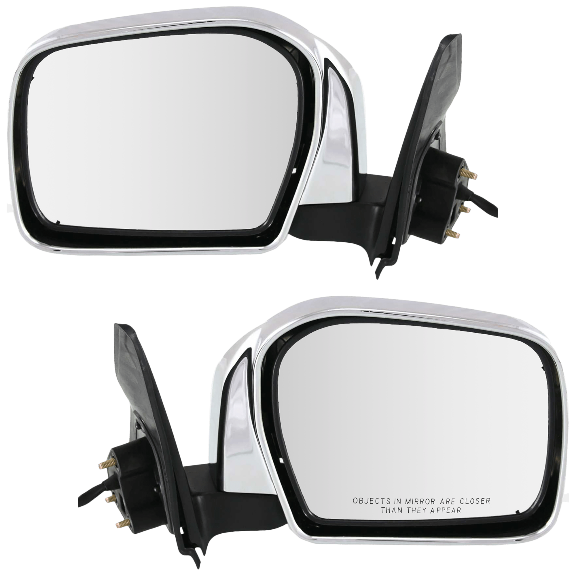 AM TACOMA 01-04 MIRROR RH AND LH Power Manual Folding Non Heated Chrome Pre Runner 2WD Base DLX 4WD SKU SET JTY36ER Partslink TO1320159 TO1321159 OEM 8791035840-8794035751
