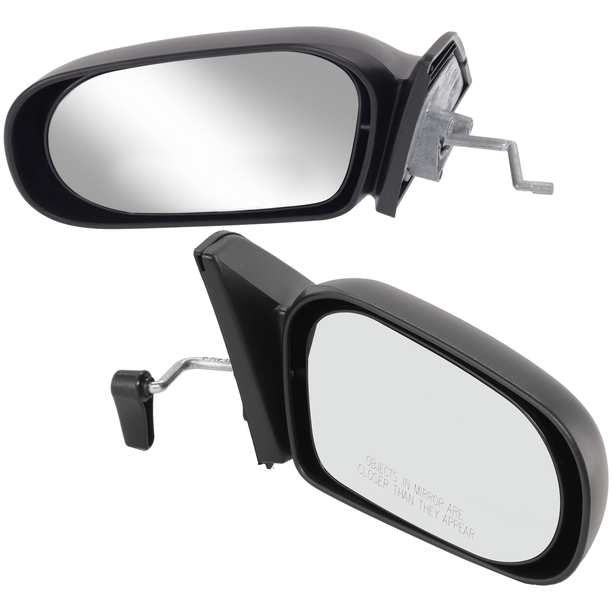AM TERCEL 91-94 MIRROR RH AND LH Manual Adjust Non Folding Non Heated Textured SKU SET JTY40R Partslink TO1320172 TO1321172 OEM 8791016510-8794016550