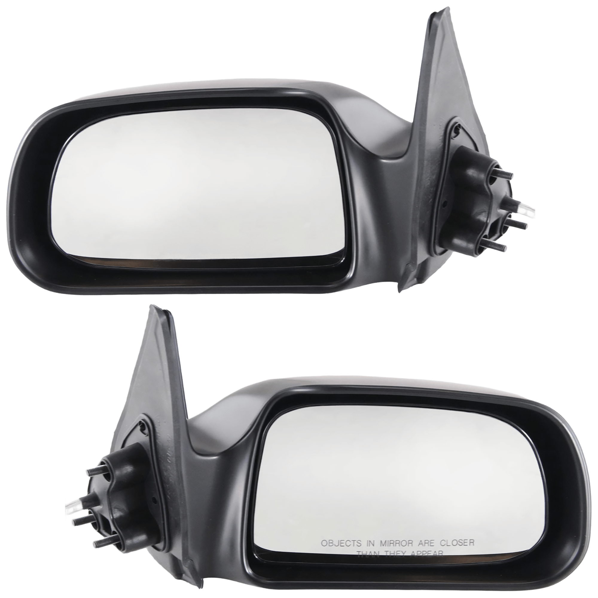 AM TACOMA 01-04 MIRROR RH AND LH Manual Adjust Non Heated Non Folding Paintable Base DLX Models 2WD SKU SET JTY49R Partslink TO1320160 TO1321160 OEM 8791004080-8794004090