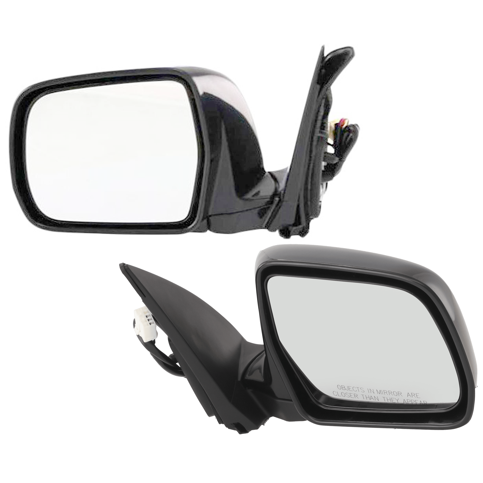 AM HIGHLANDER 01-07 MIRROR RH AND LH Power Manual Folding Non Heated Paintable SKU SET JTY70ER Partslink TO1320200 TO1321200 OEM 8791048150C0-8794048150C0