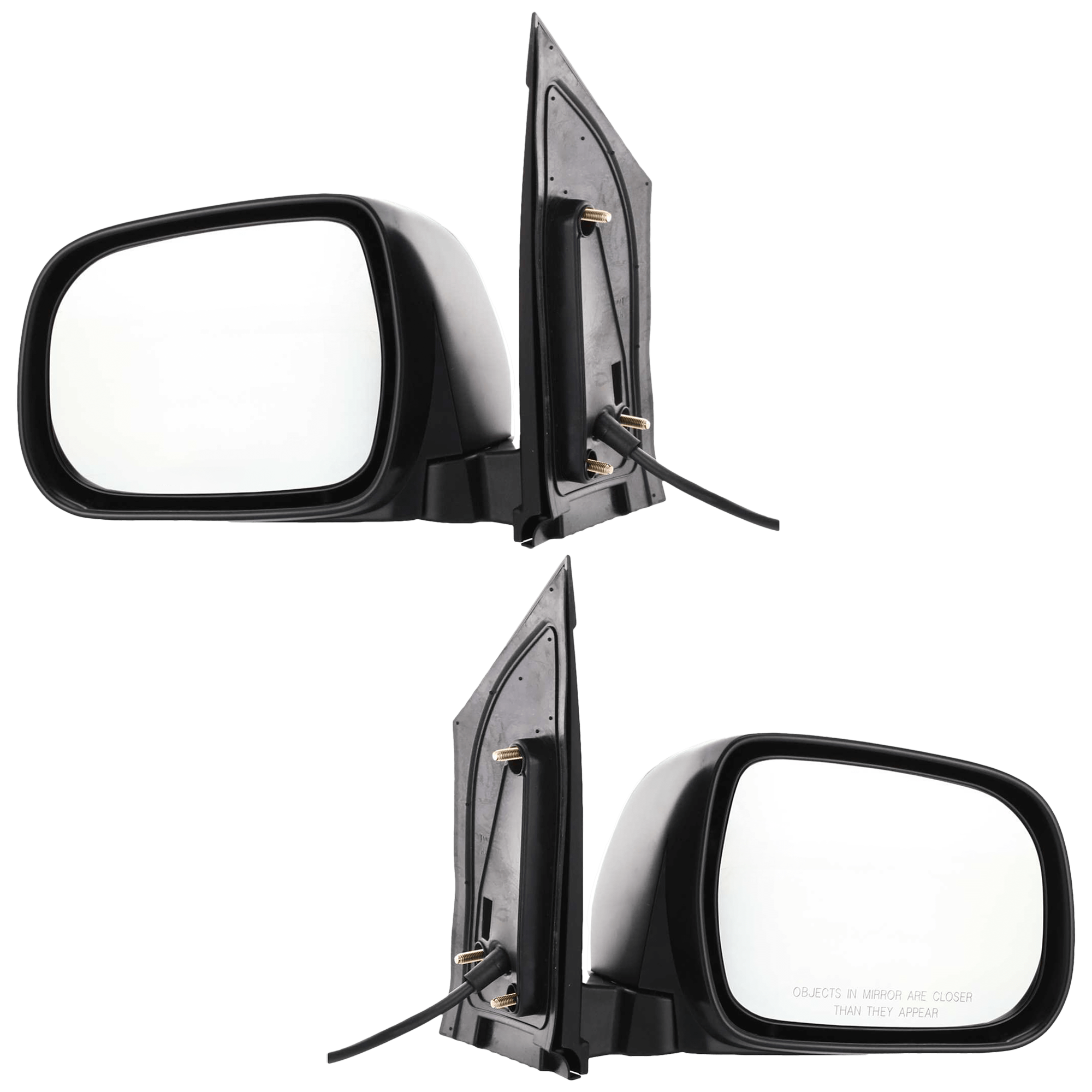 AM SIENNA 04-10 MIRROR RH AND LH Power Manual Folding Non Heated Textured No Auto dimming SKU SET JTY73ER Partslink TO1320201 TO1321201 OEM 87910AE010-87940AE010