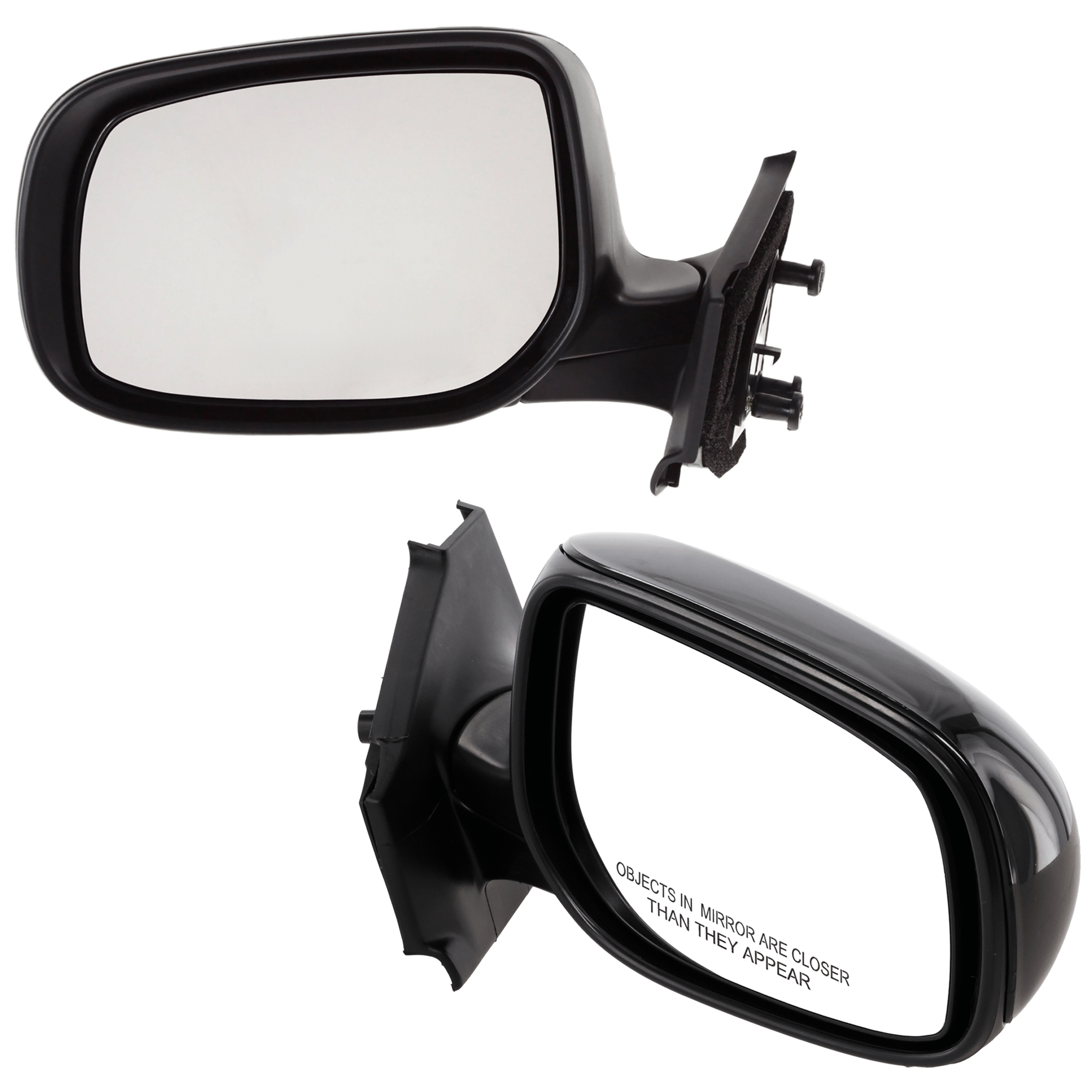 AM YARIS 07-11 MIRROR RH AND LH Manual Adjust Manual Folding Non Heated Paintable Hatchback SKU SET JTY90R Partslink TO1320233 TO1321233 OEM 8791052670-8794052650