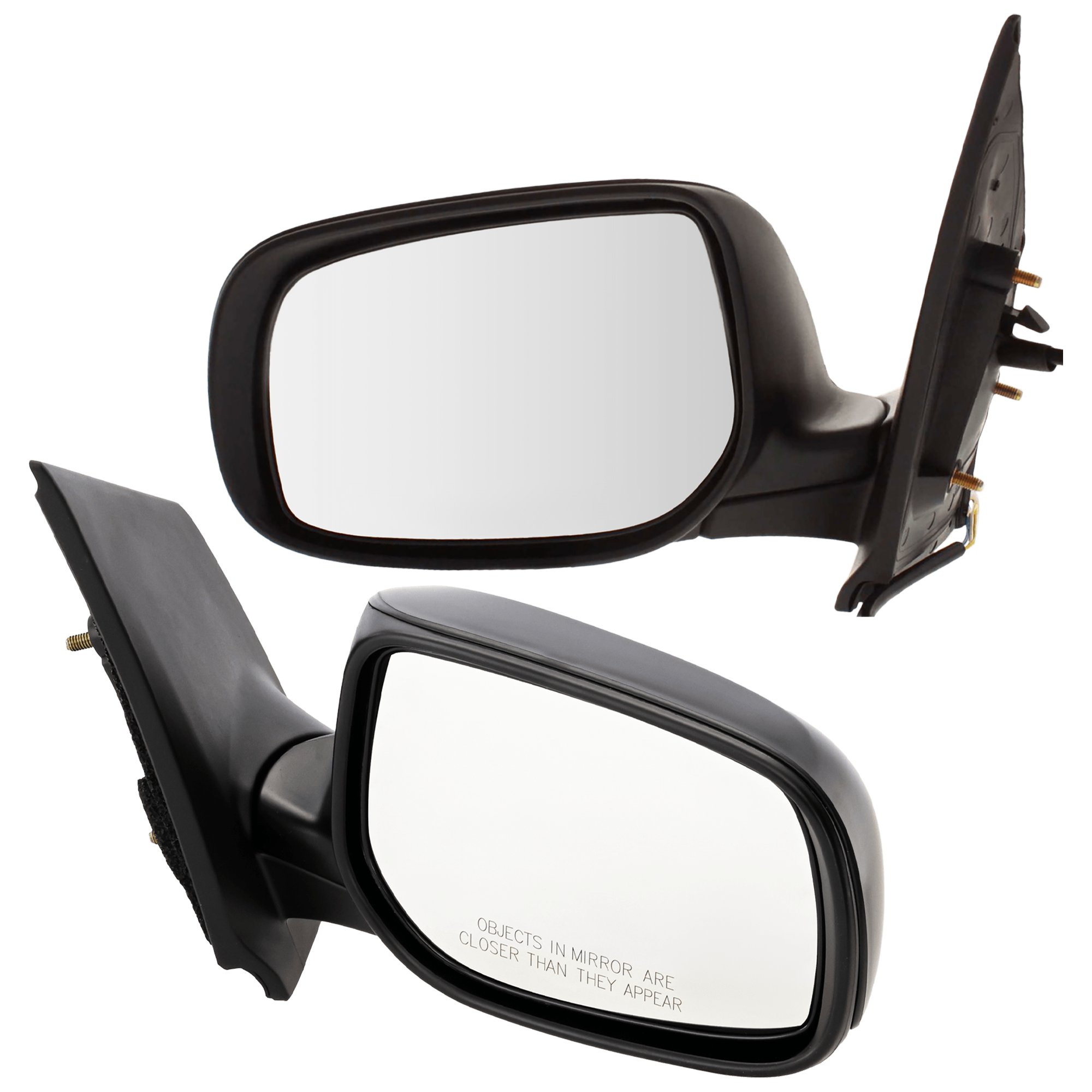 AM YARIS 07-12 MIRROR RH AND LH Power Manual Folding Non Heated Paintable Sedan SKU SET JTY92ER Partslink TO1320231 TO1321231 OEM 8791052790-8794052770