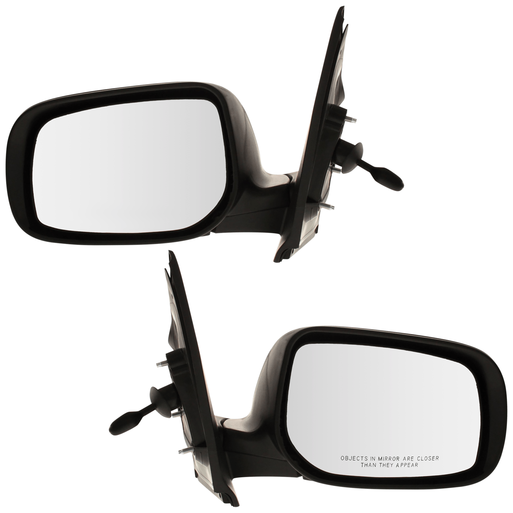AM YARIS 07-12 MIRROR RH AND LH Manual Adjust Manual Folding Non Heated Paintable Sedan SKU SET JTY92R Partslink TO1320232 TO1321232 OEM 8791052800-8794052780