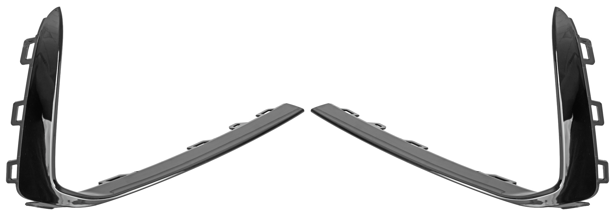 AM JETTA 25-25 FRONT BUMPER MOLDING RH AND LH Black Sport Model SKU SET JV01590003 Partslink VW1046128 VW1047128 OEM 17A853763A041-17A853764A041