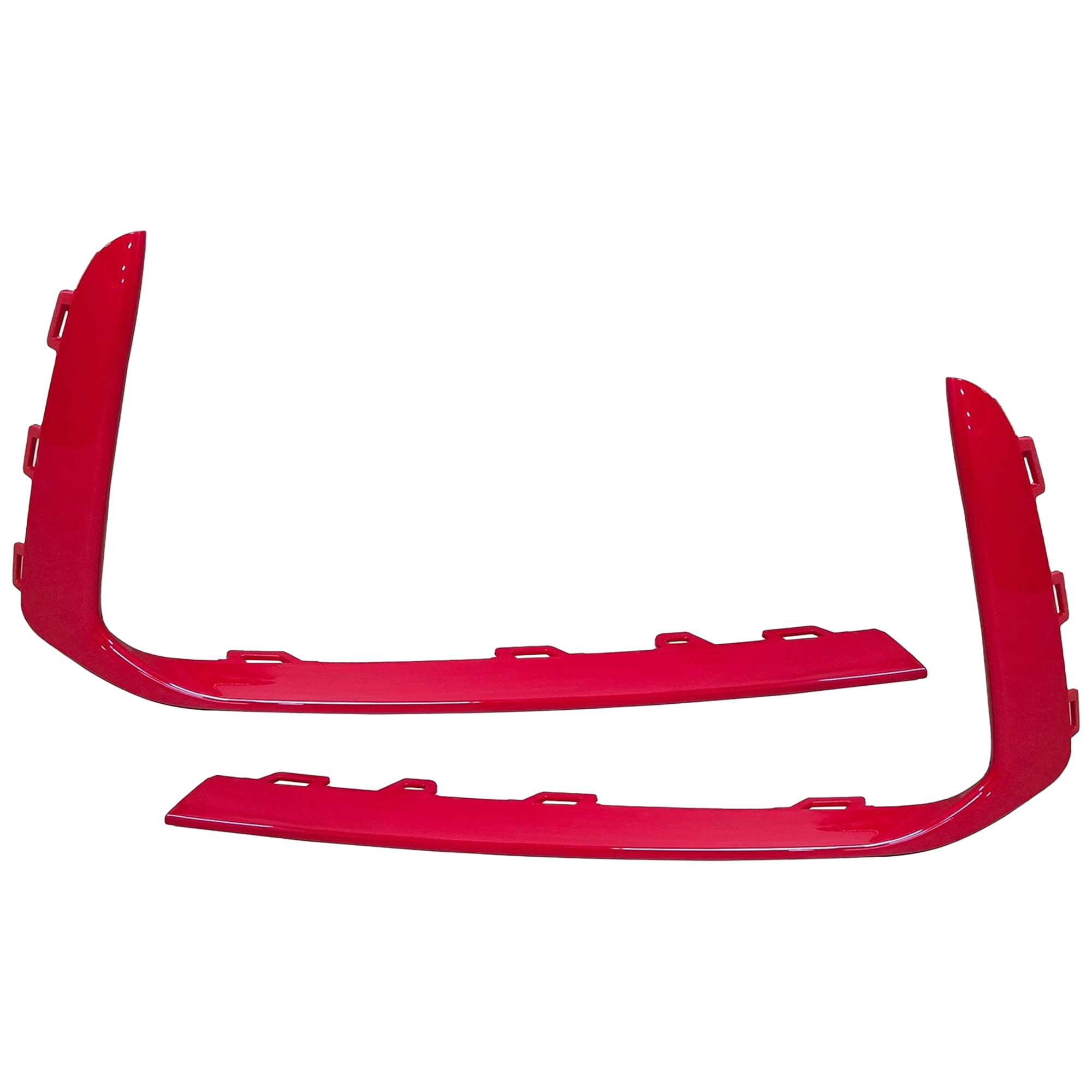 AM JETTA 25-25 FRONT BUMPER MOLDING RH AND LH Painted Red GLI Models SKU SET JV01590007 Partslink VW1046129 VW1047129 OEM 17A853763AY3D 17A853764AY3D