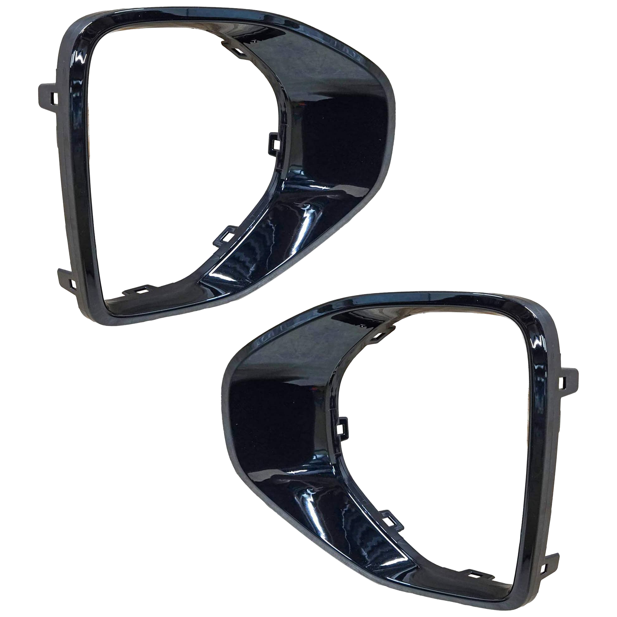 AM ATLAS CROSS SPORT 24-25 FRONT BUMPER MOLDING RH AND LH Gloss Black Comfortline Highline SE SEL Models SKU SET JV01590017 Partslink VW1038187 VW1039187 OEM 3CN853665G041-3CN853666G041