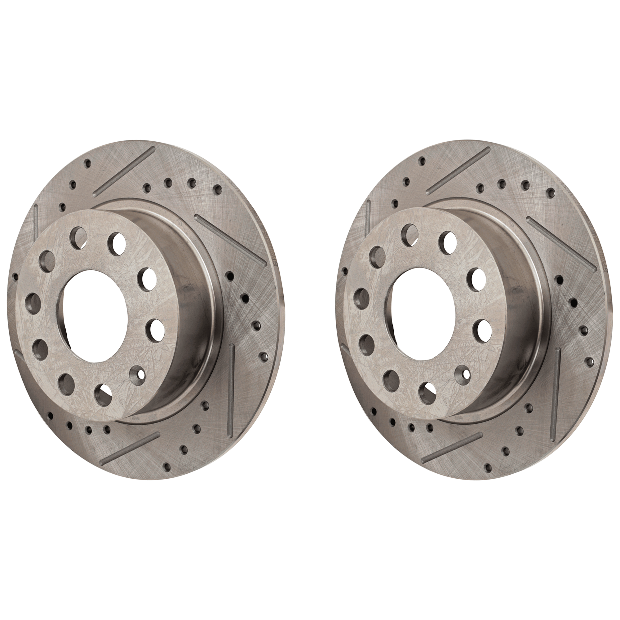 AM A3-10-13 BEETLE 13-19 REAR BRAKE DISC RH AND LH Drilled and Slotted SKU SET JV27110002DRS2 OEM 34470-45583-45607-410277-85025