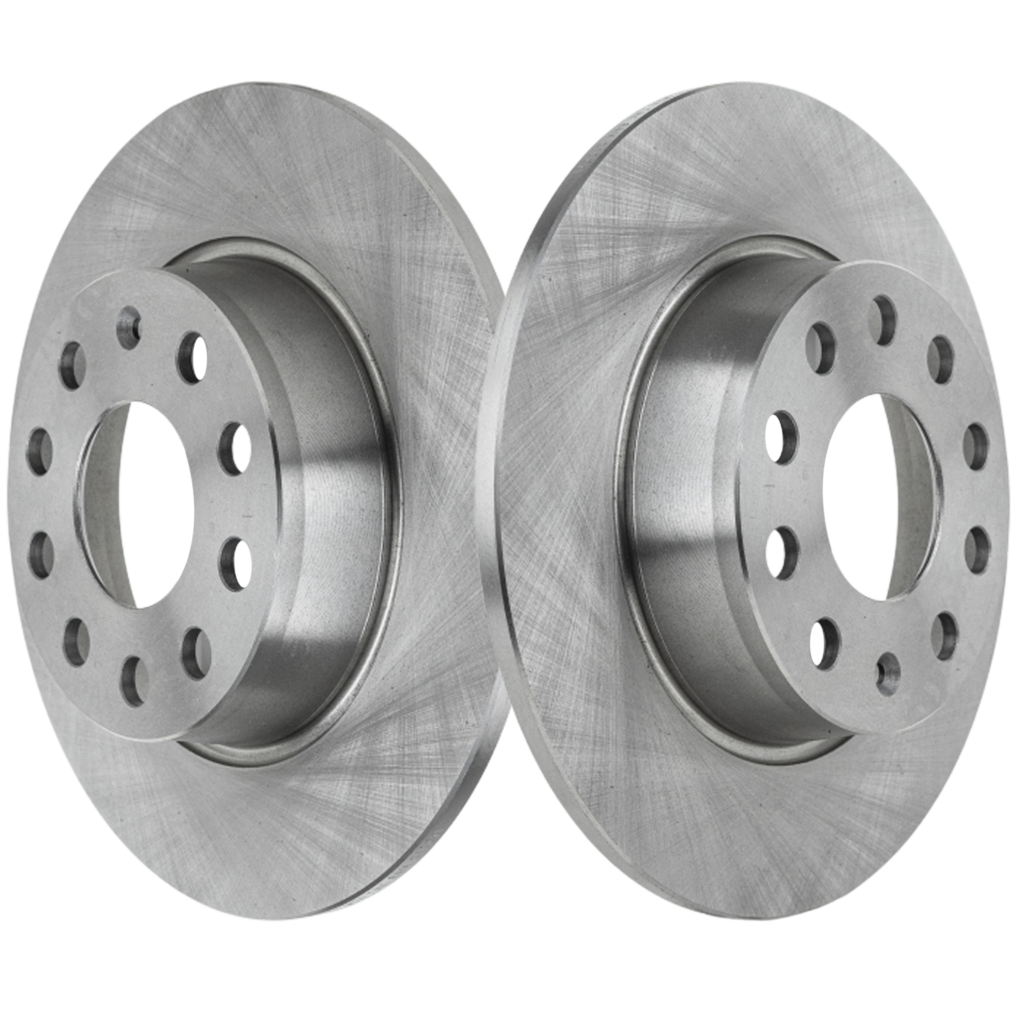 AM EOS 09-16 GOLF 10-21 REAR BRAKE DISC 2 Wheel Set SKU SET JV27110007-2 OEM 1K0615601AA 5Q0615601D L5QD615