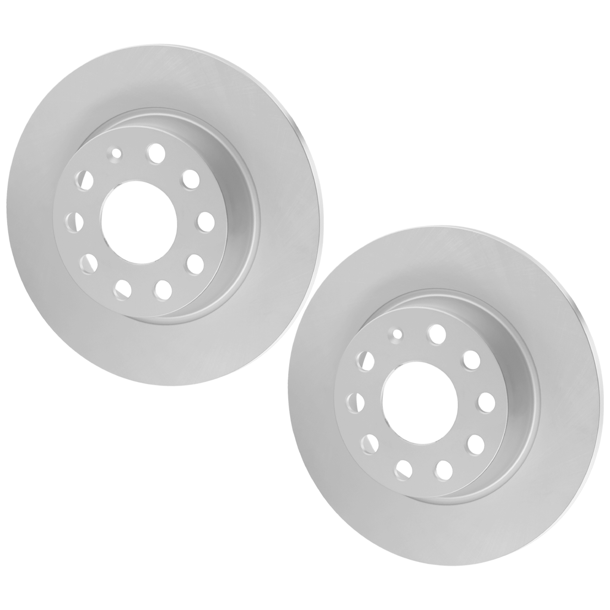 AM EOS 09-16 PASSAT 12-21 REAR BRAKE DISC RH AND LH Plain Surface G Coated Cast Iron Solid 5 Lugs SKU SET JV27110007G 2 OEM 1K0615601AA PFM